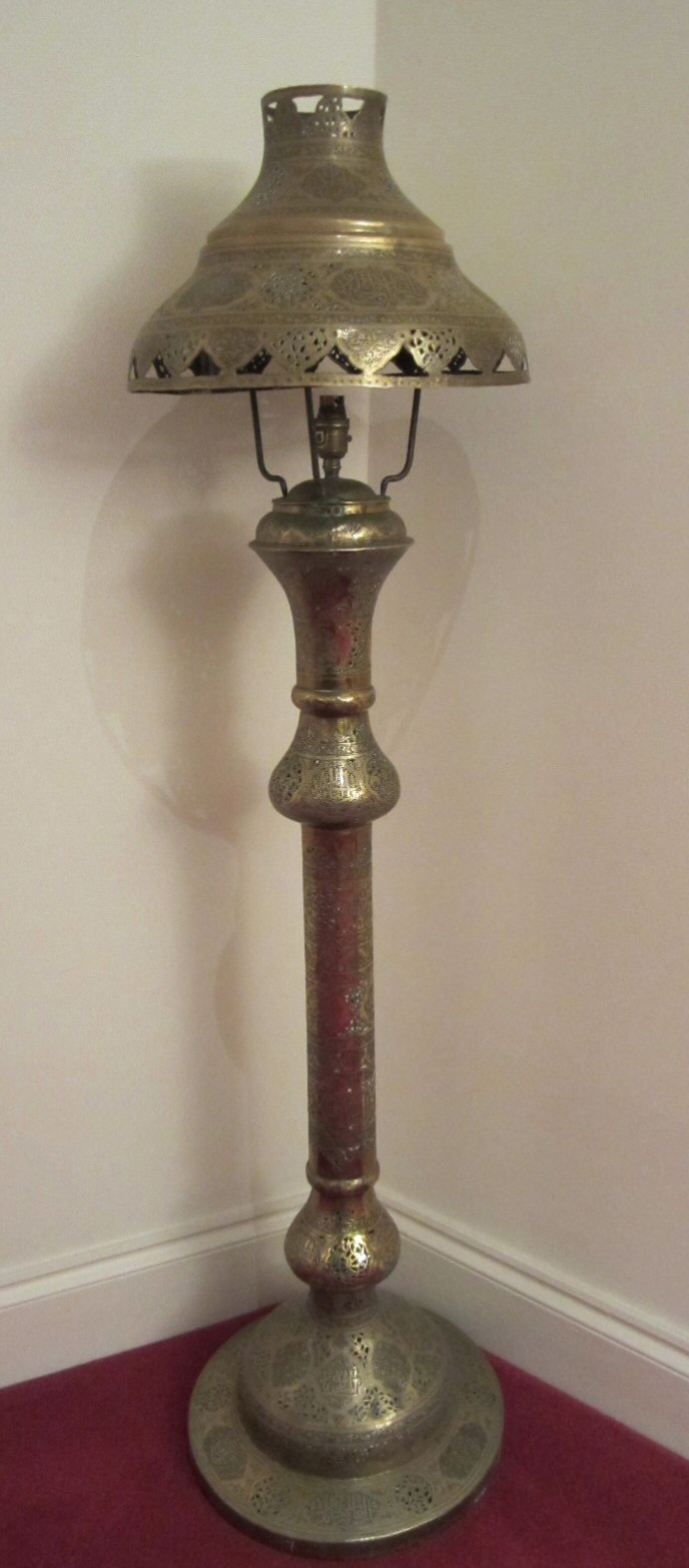 INDIAN BRASS STANDARD LAMP