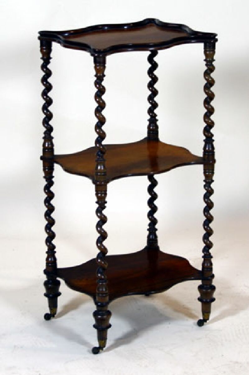 A 19th century rosewood etagere