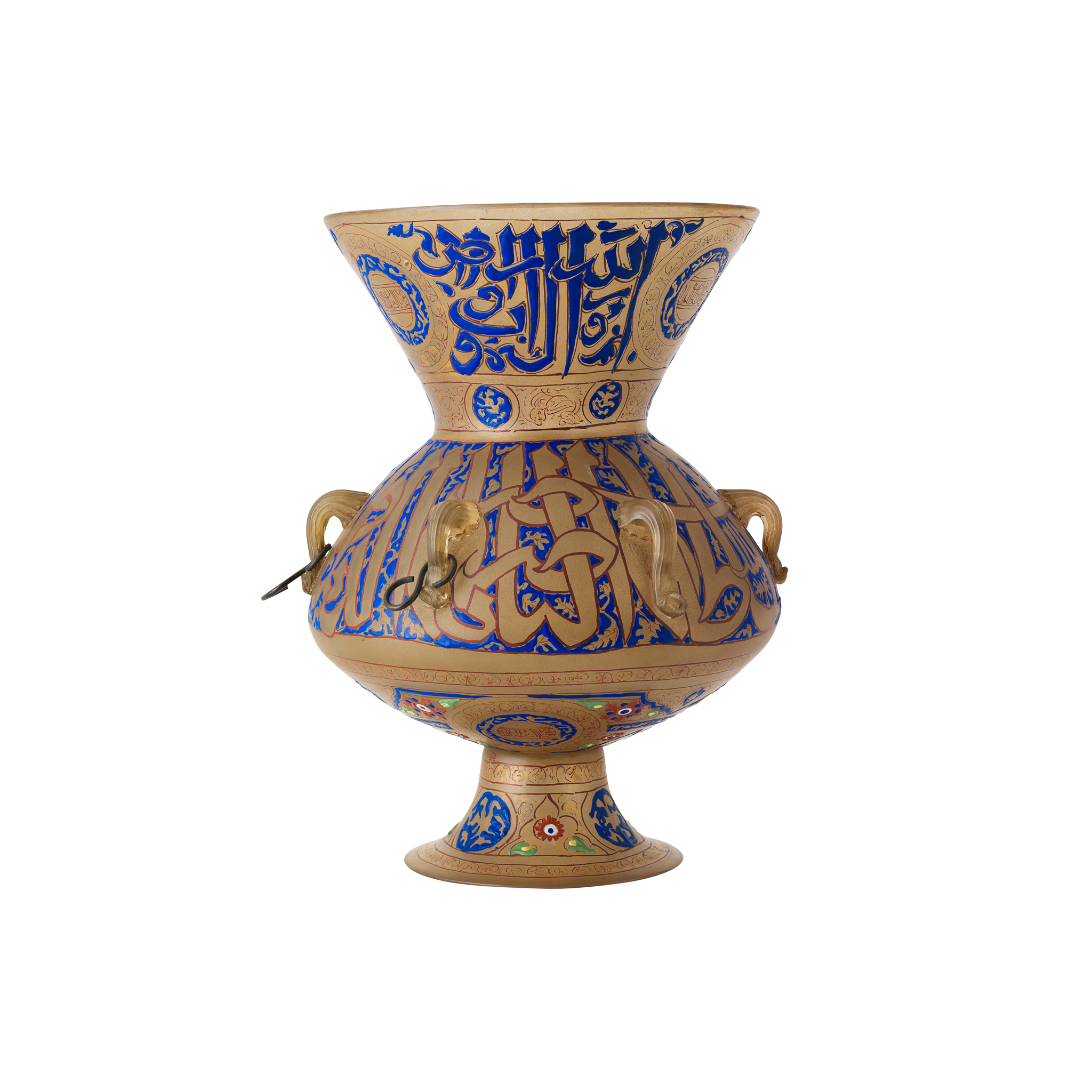 A MAMLUK-REVIVAL GLASS MOSQUE LAMP