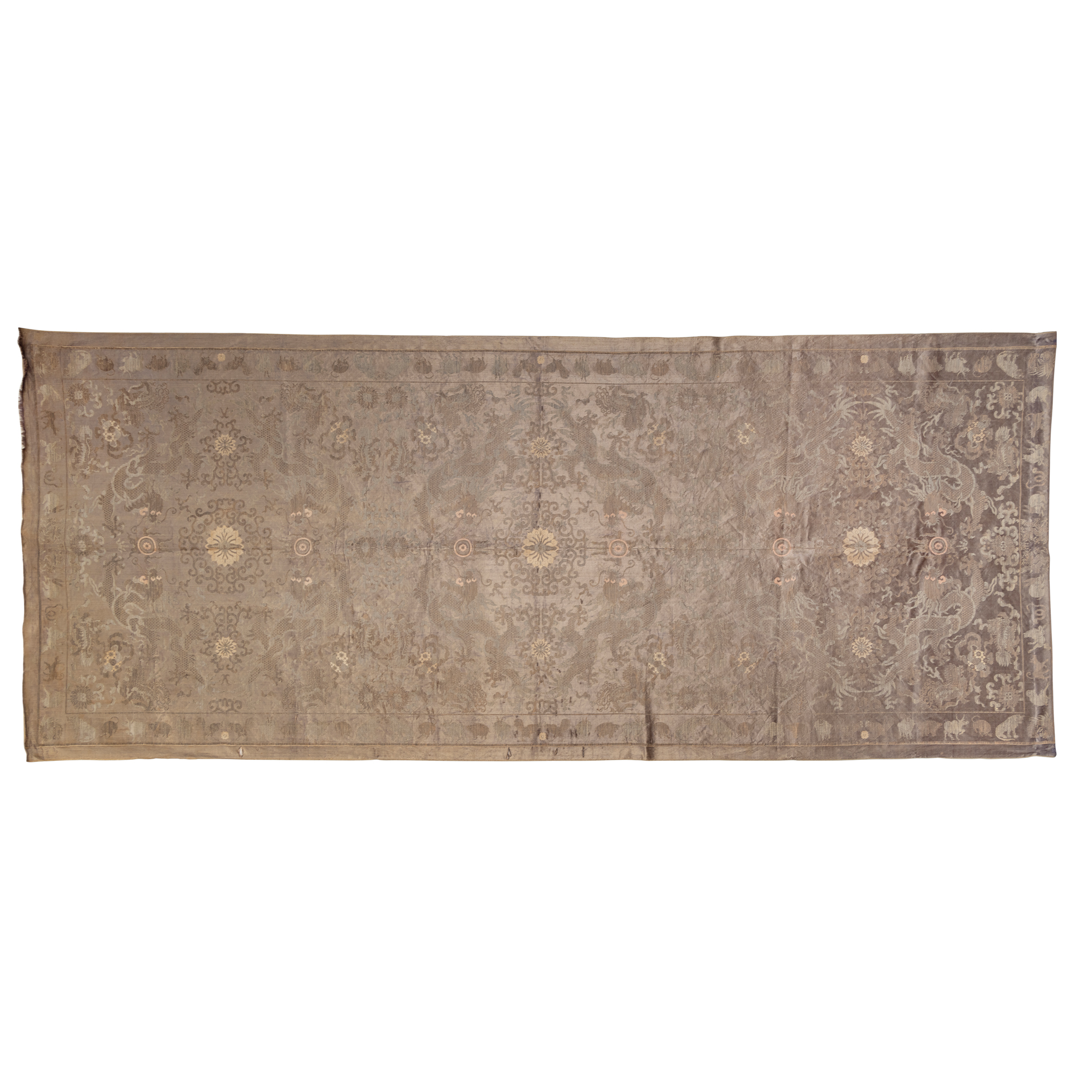 LARGE SILK BROCADE 'NEW LUNAR YEAR' PANEL