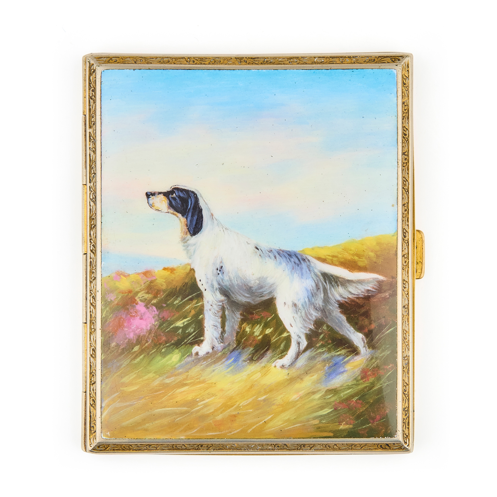 CONTINENTAL SILVER GILT AND ENAMEL CIGARETTE CASE