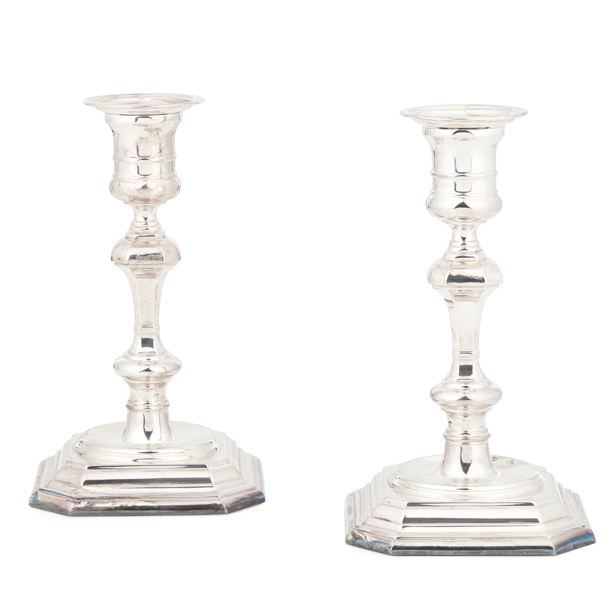A contemporary pair of candlesticks