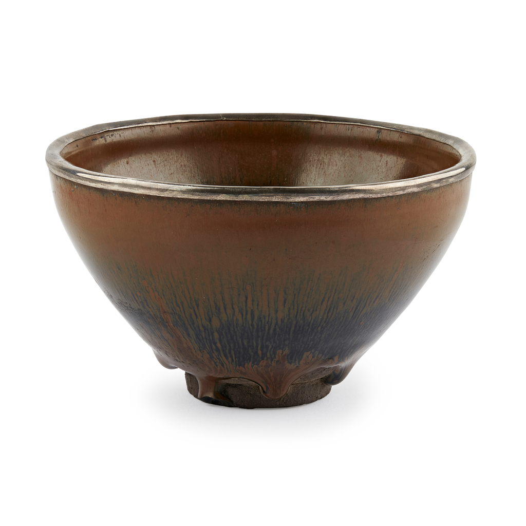 SILVER-MOUNTED JIAN-TYPE BOWL