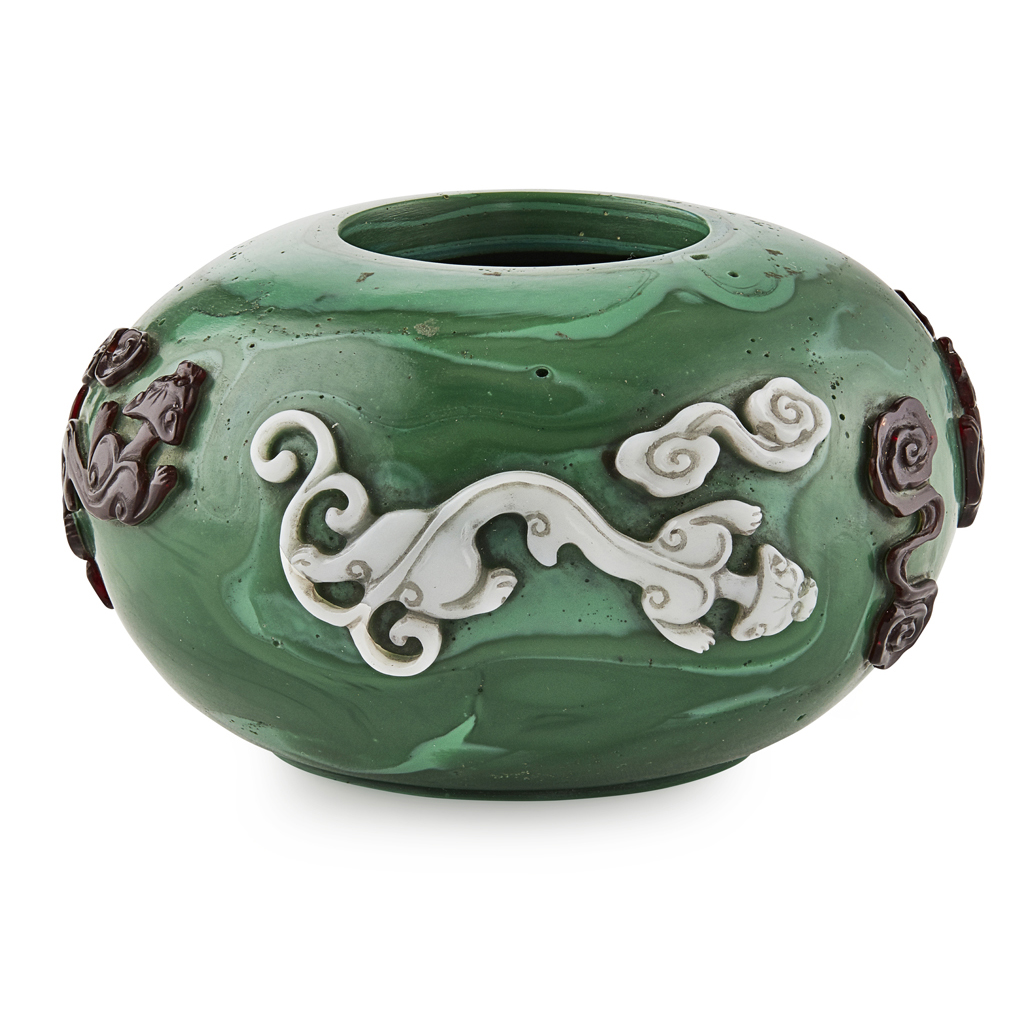 TWO COLOUR OVERLAY GLASS BRUSH WASHER