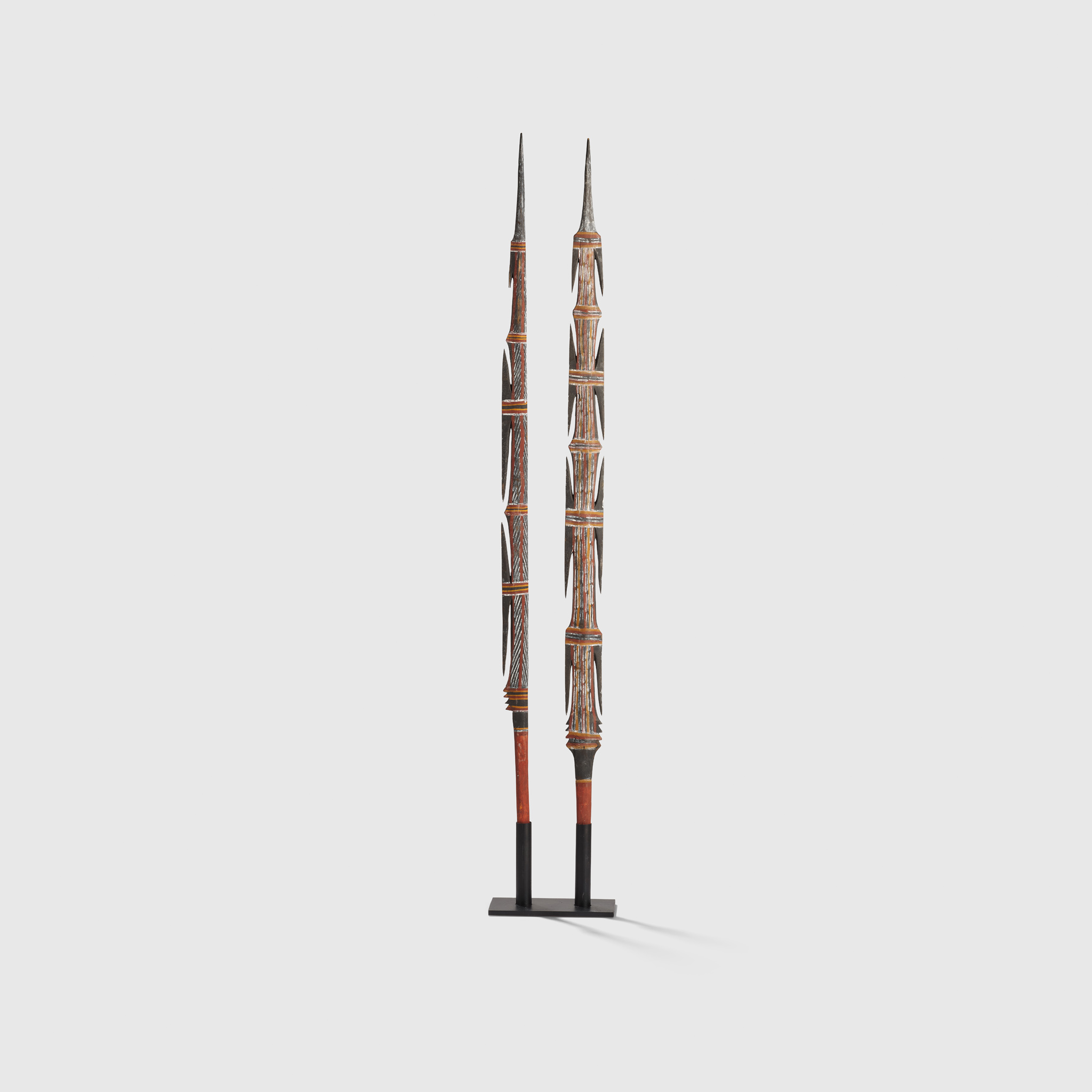 A PAIR OF TIWI SPEAR HEADS