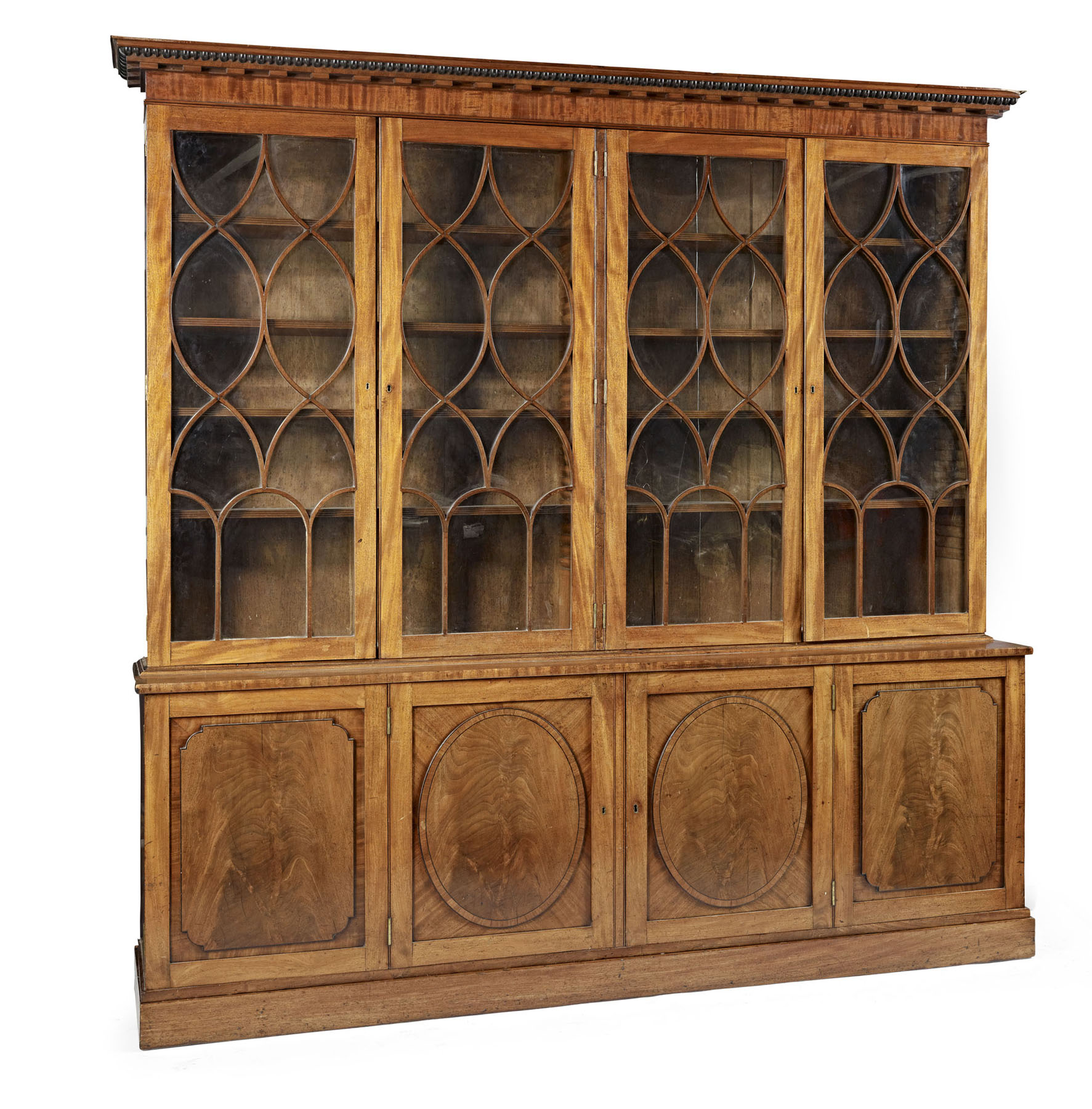 GEORGE III MAHOGANY LIBRARY BOOKCASE