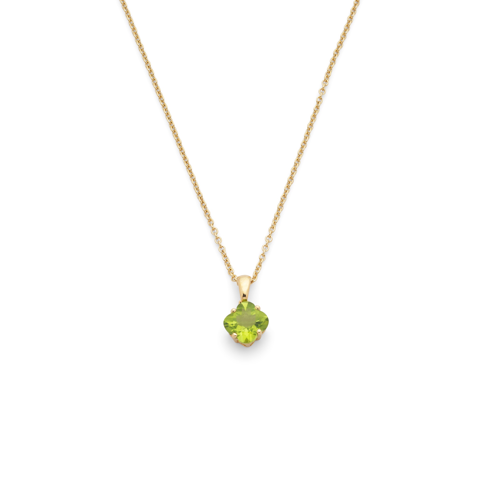 A peridot pendant necklace