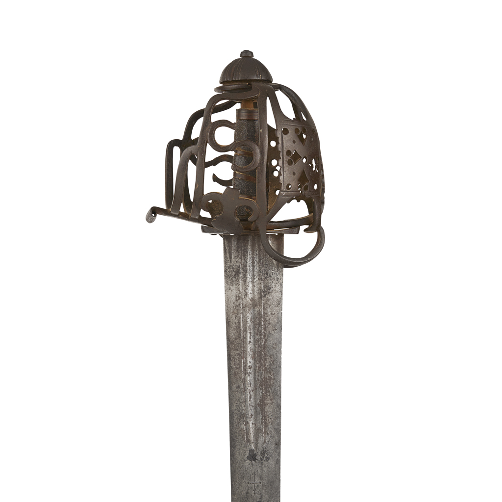 THE CAMERON FAMILY SWORD - AN EIGHTEENTH CENTURY AND EARLIER SCOTTISH BASKET HILTED BROADSWORD