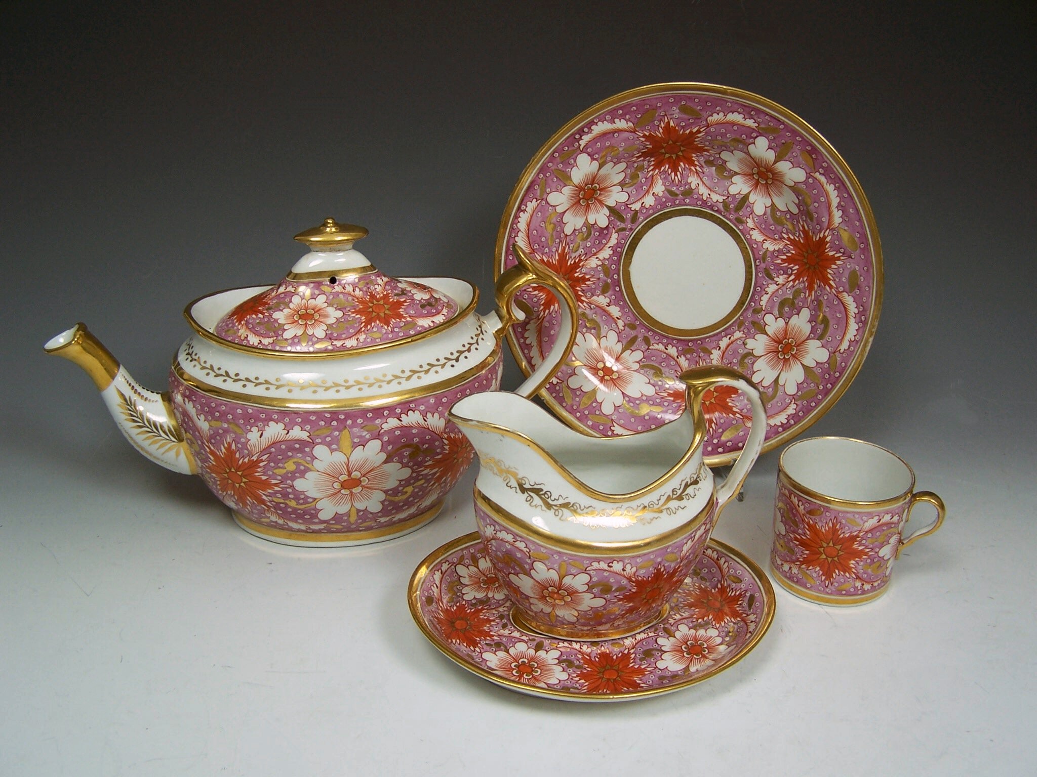 An early 19th century English part tea and coffee set