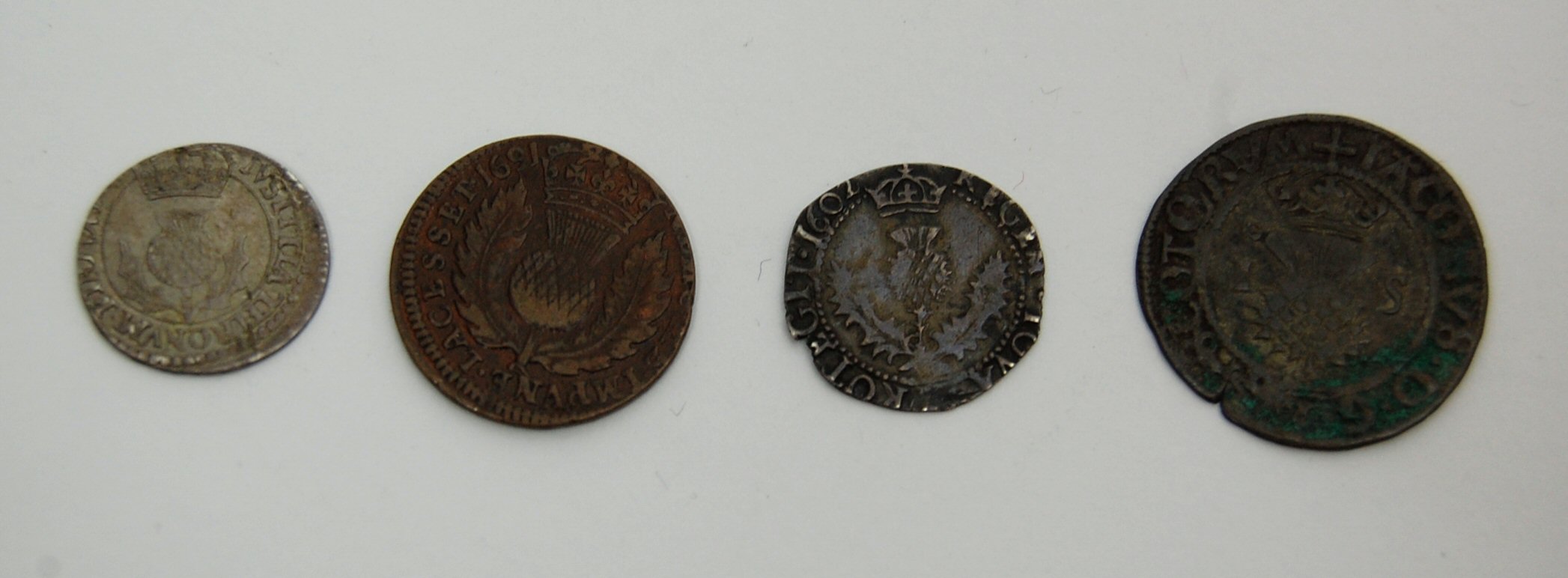 A small collection of Scottish coinage