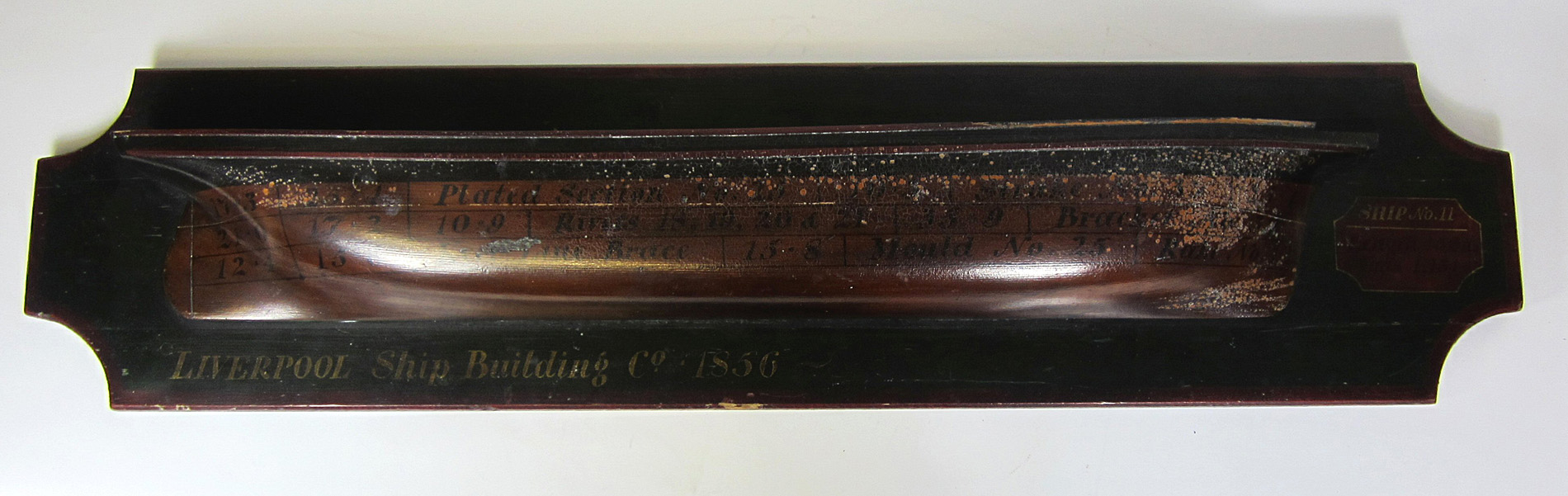 CARVED WOOD HALF SHIP MODEL