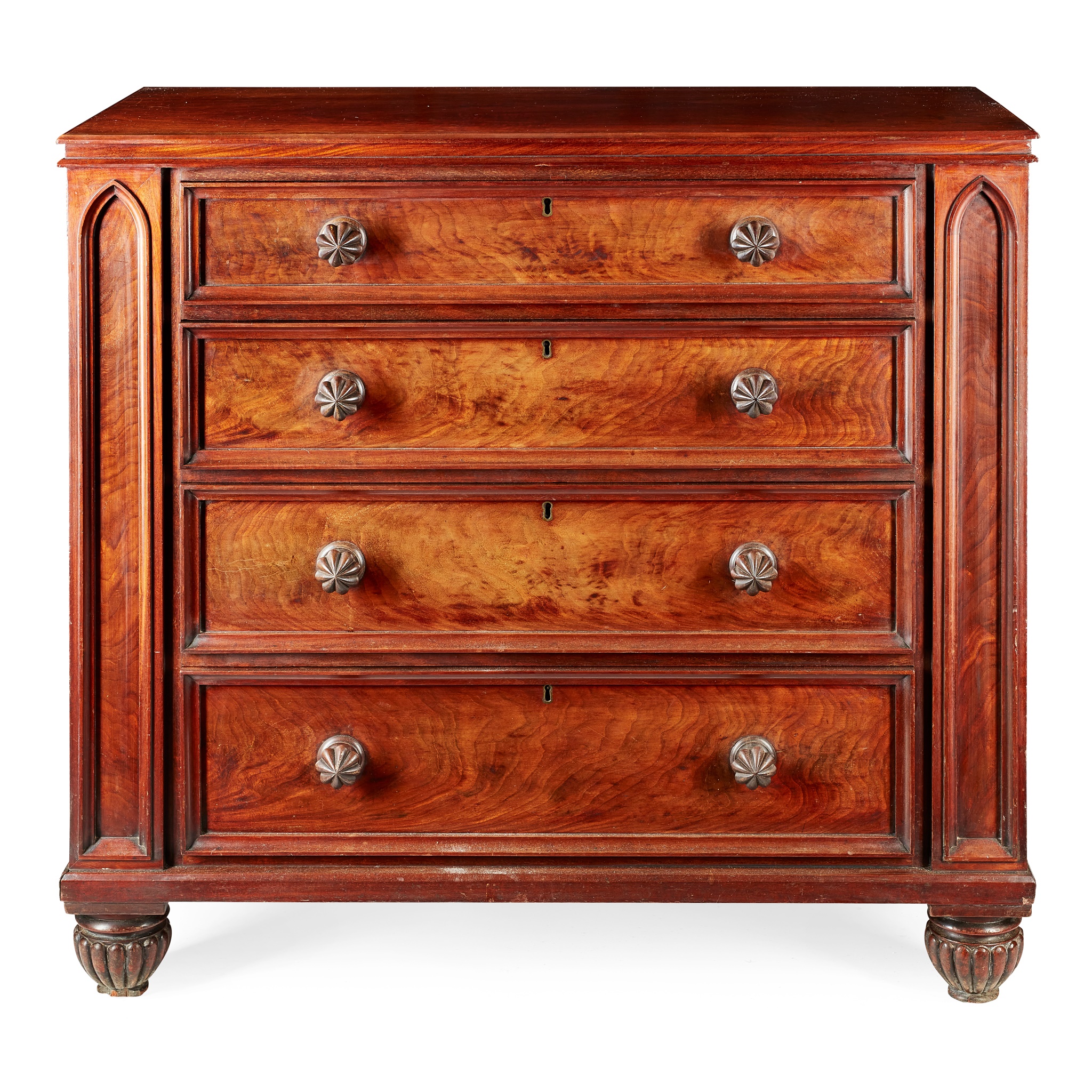 WILLIAM IV MAHOGANY CHEST OF DRAWERS