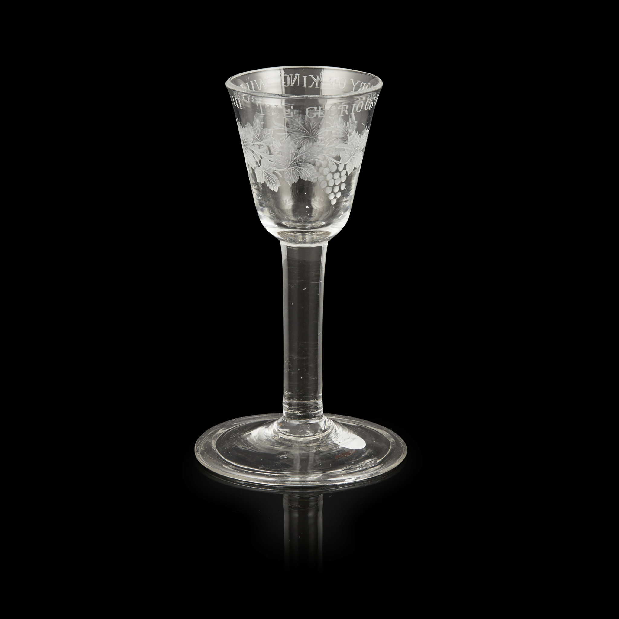WILLIAMITE ENGRAVED WINE GLASS