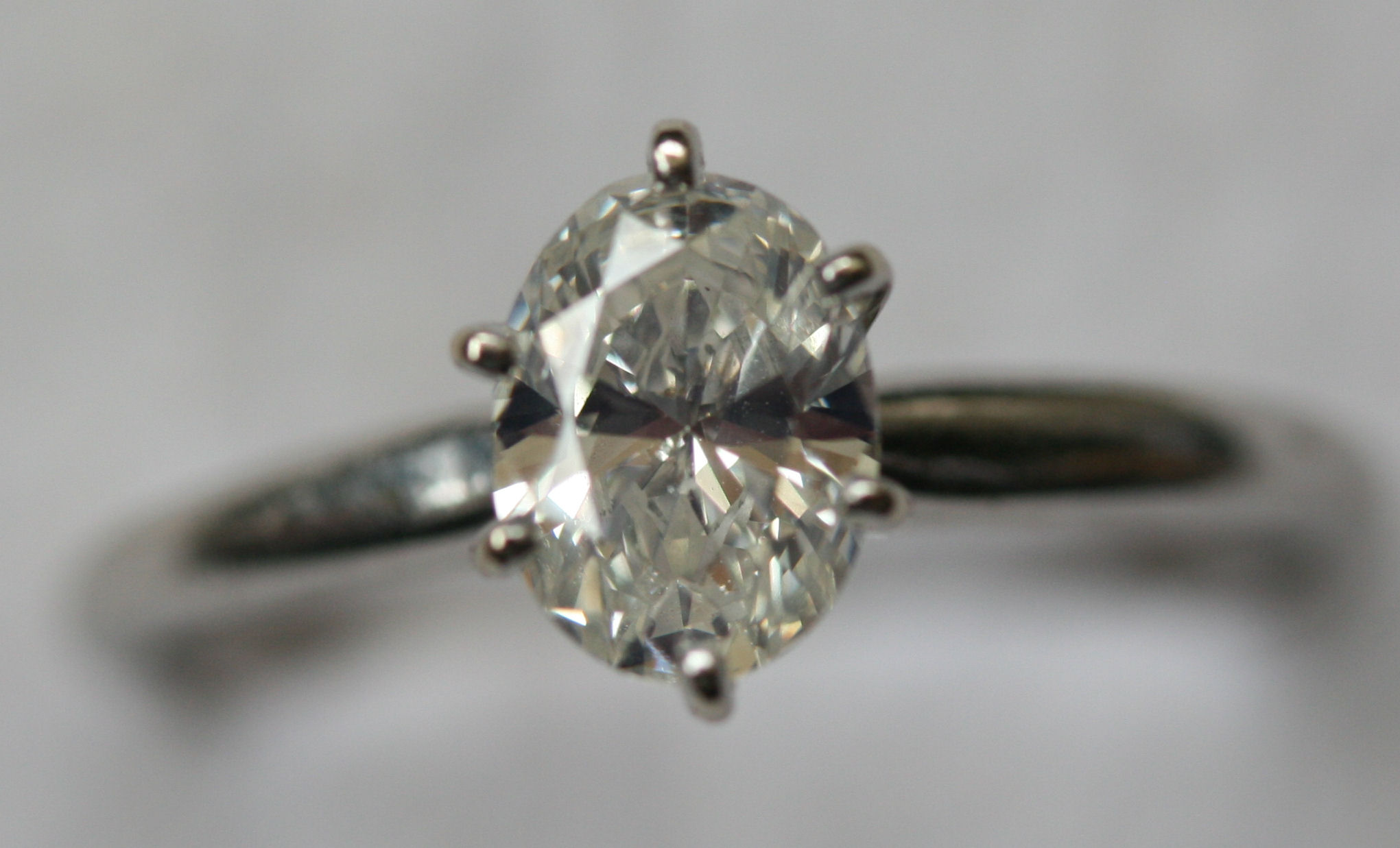 A diamond single-stone ring