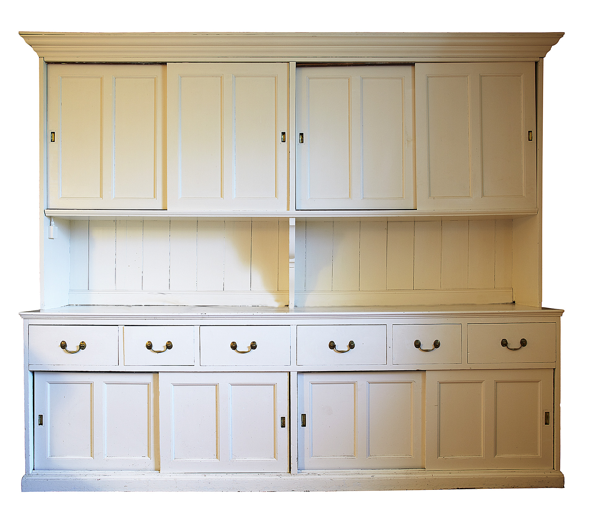 VICTORIAN WHITE PAINTED PINE DRESSER