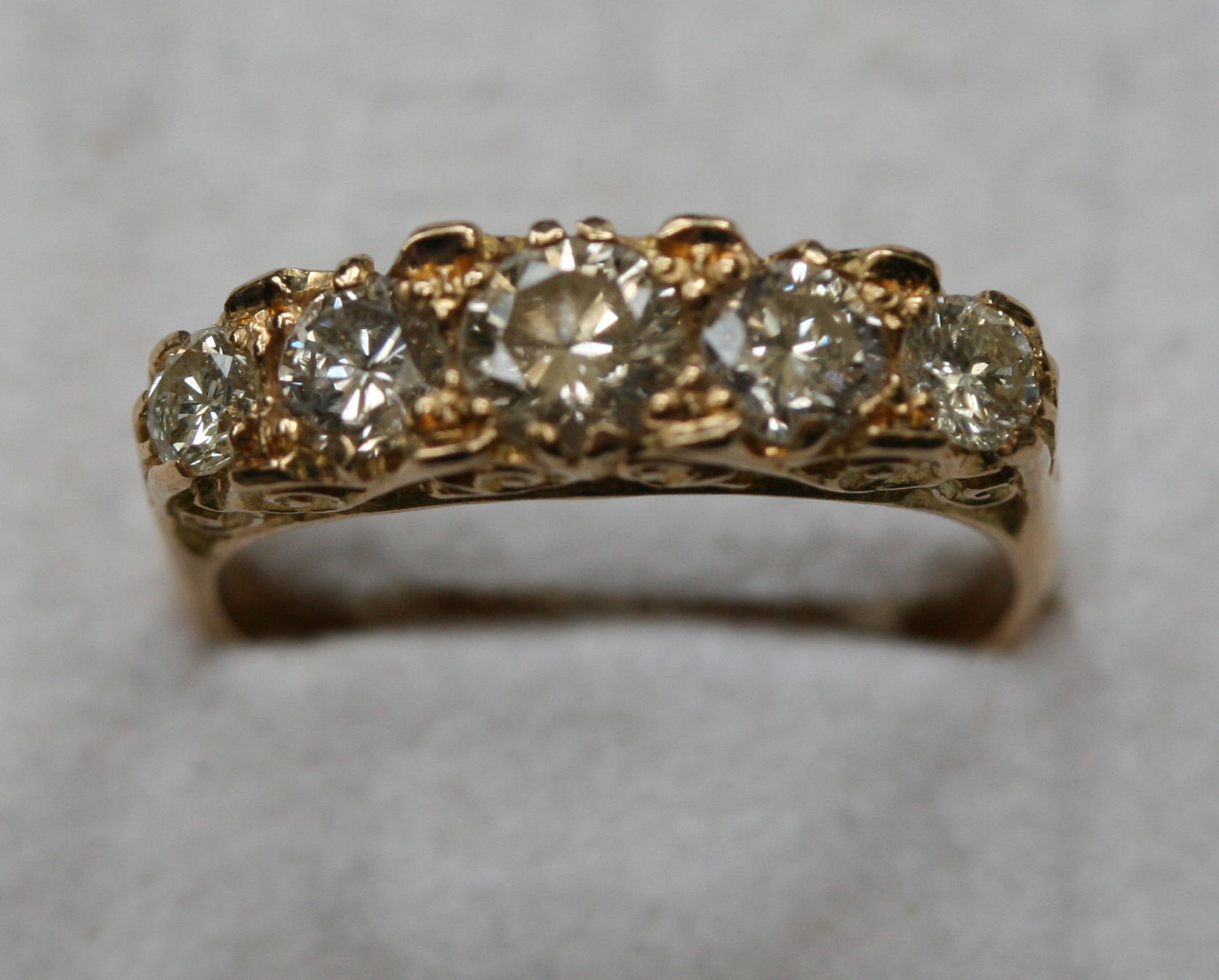 A five-stone diamond ring