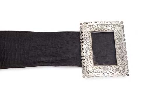 Inverness - a Scottish provincial mounted leather dress sword belt,