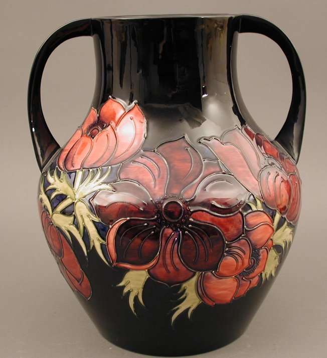 A large Moorcroft twin handled vase