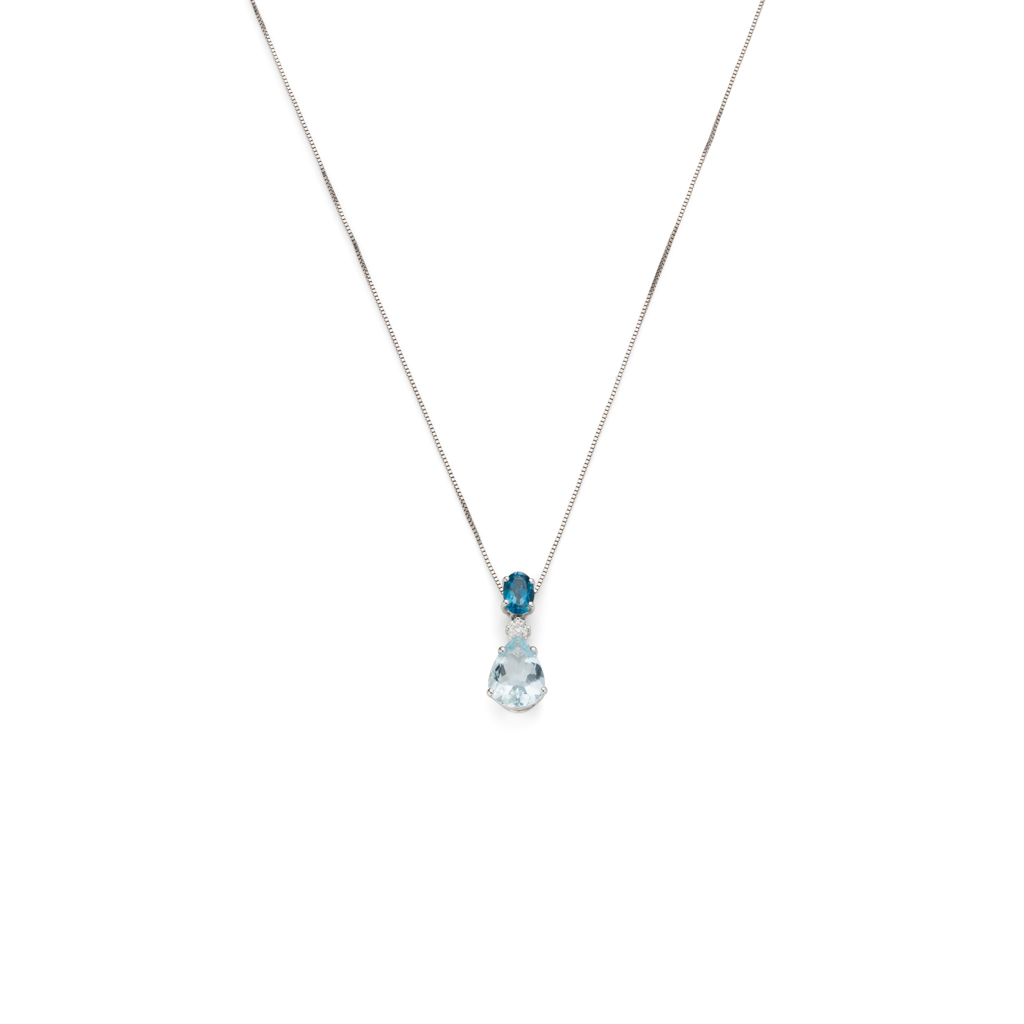 Salvini: An aquamarine, diamond and blue topaz pendant
