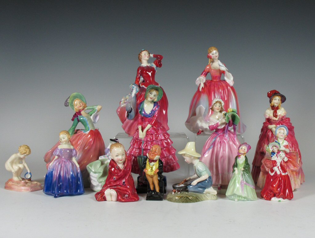 A group of Royal Doulton figurines