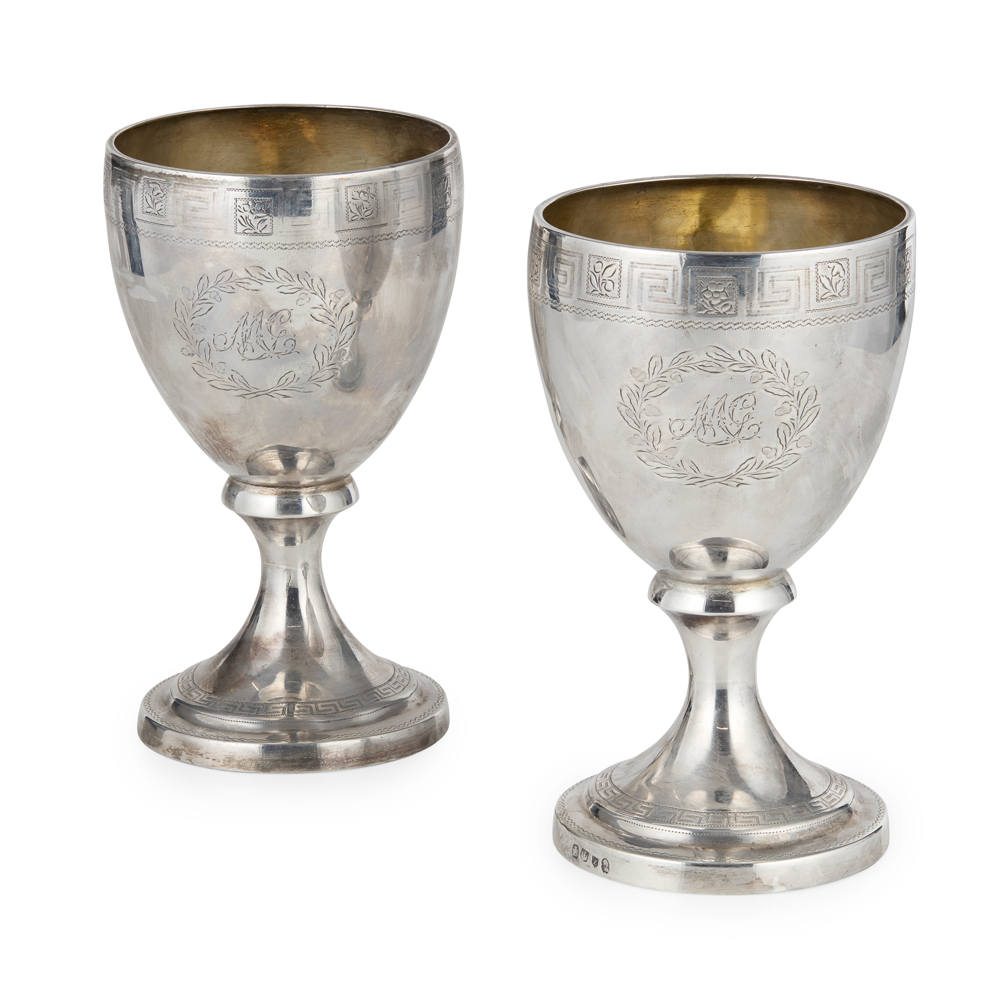 A PAIR OF GEORGE III GOBLETS