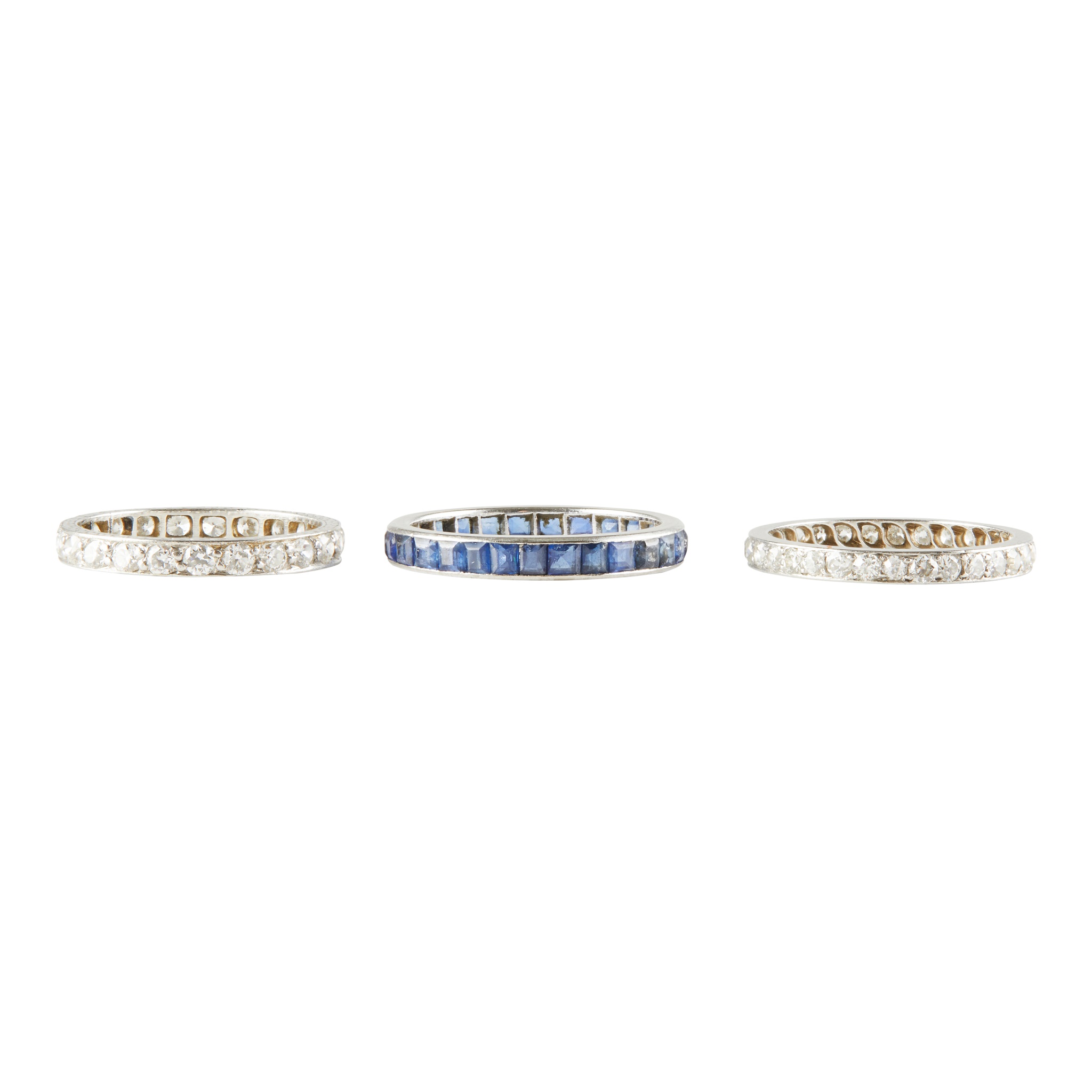 Three eternity rings