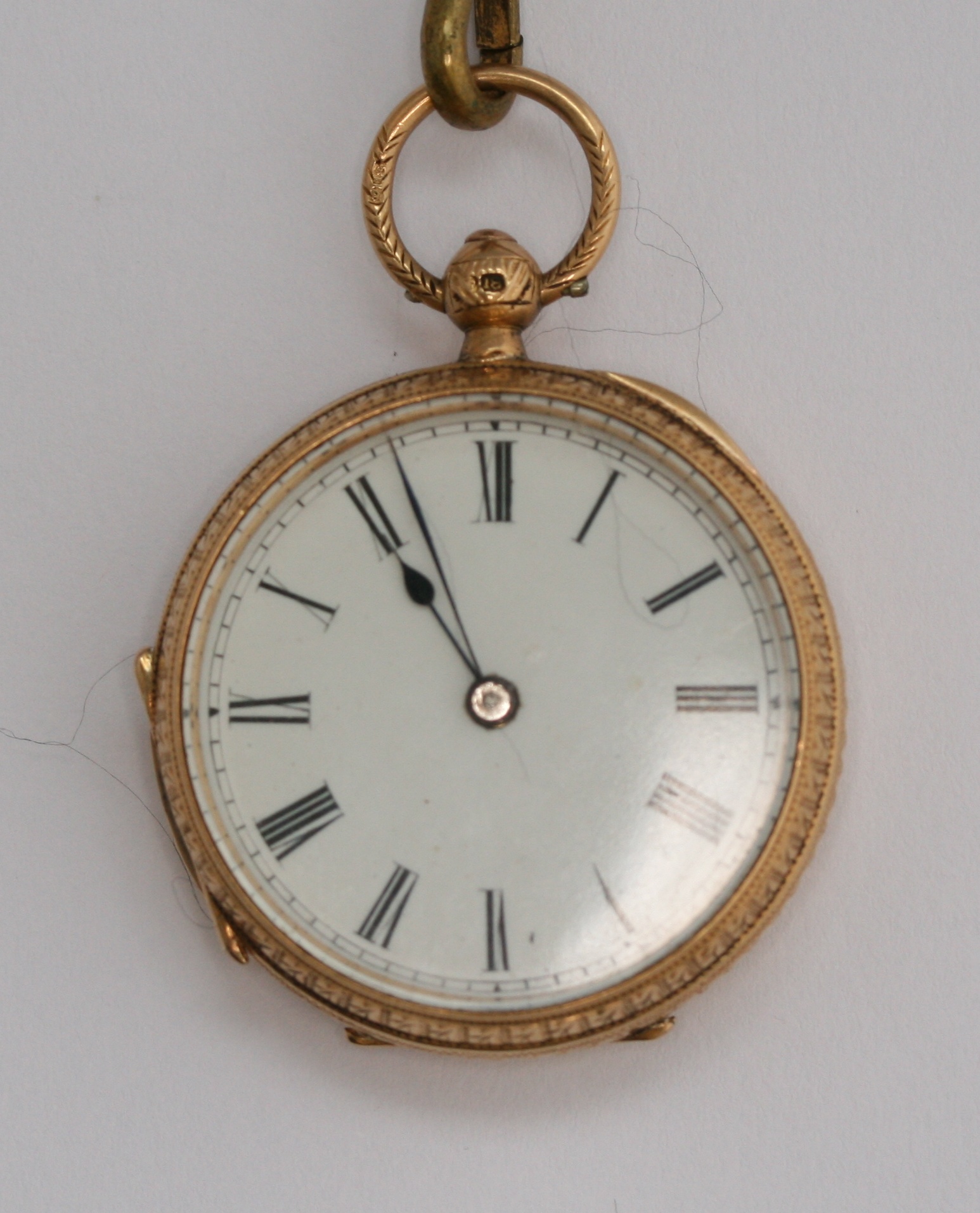 A Victorian 18ct gold cased, key wind fob watch
