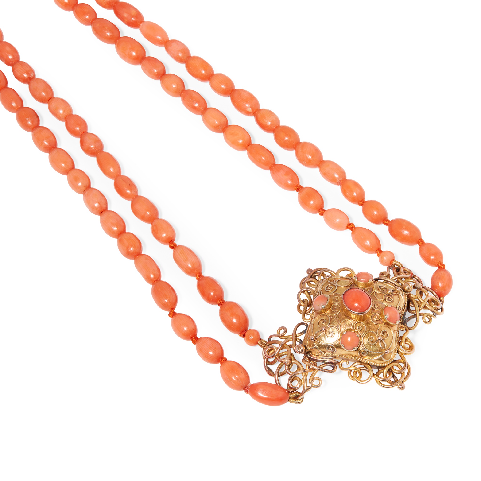 A coral necklace
