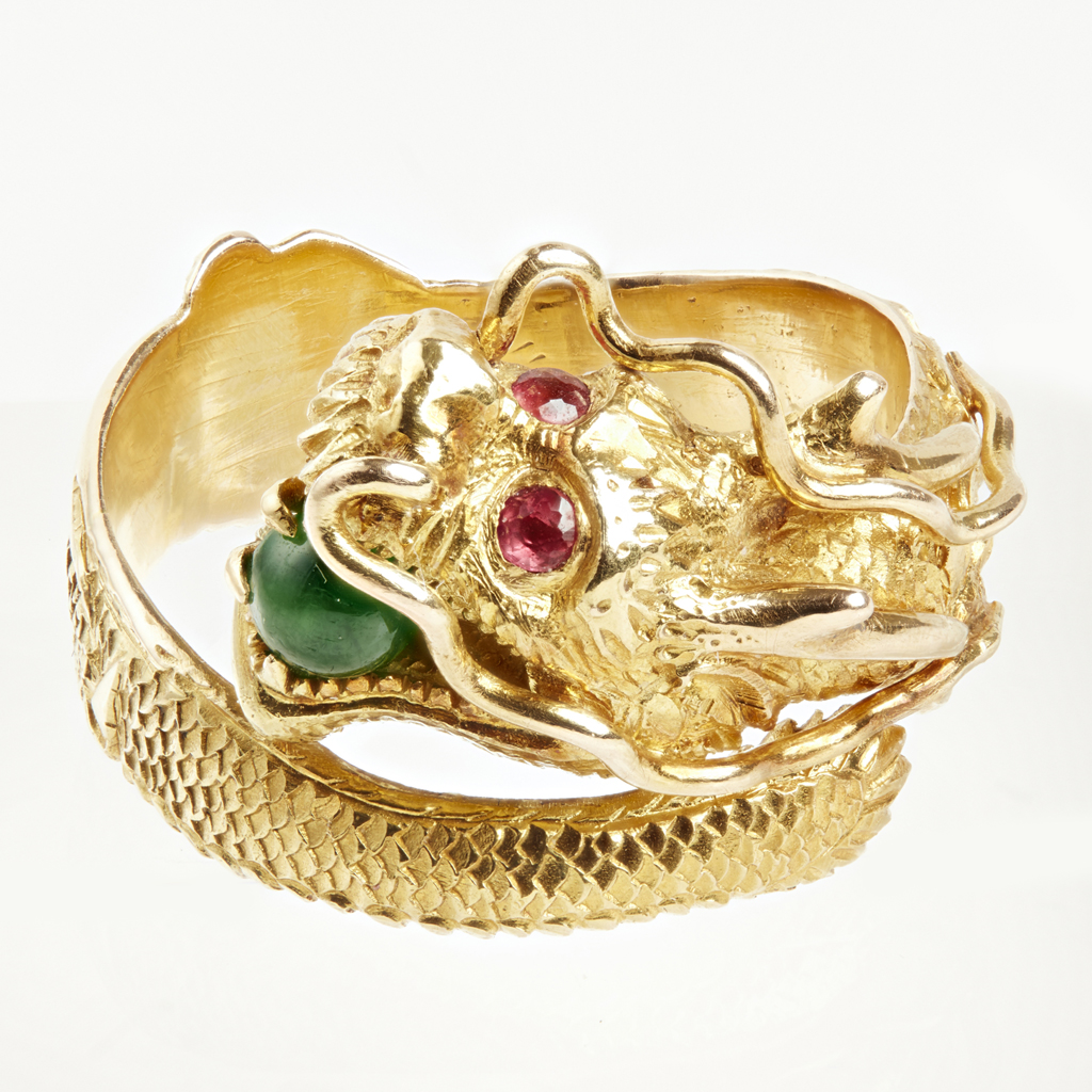 A Chinese multi-gem set ring