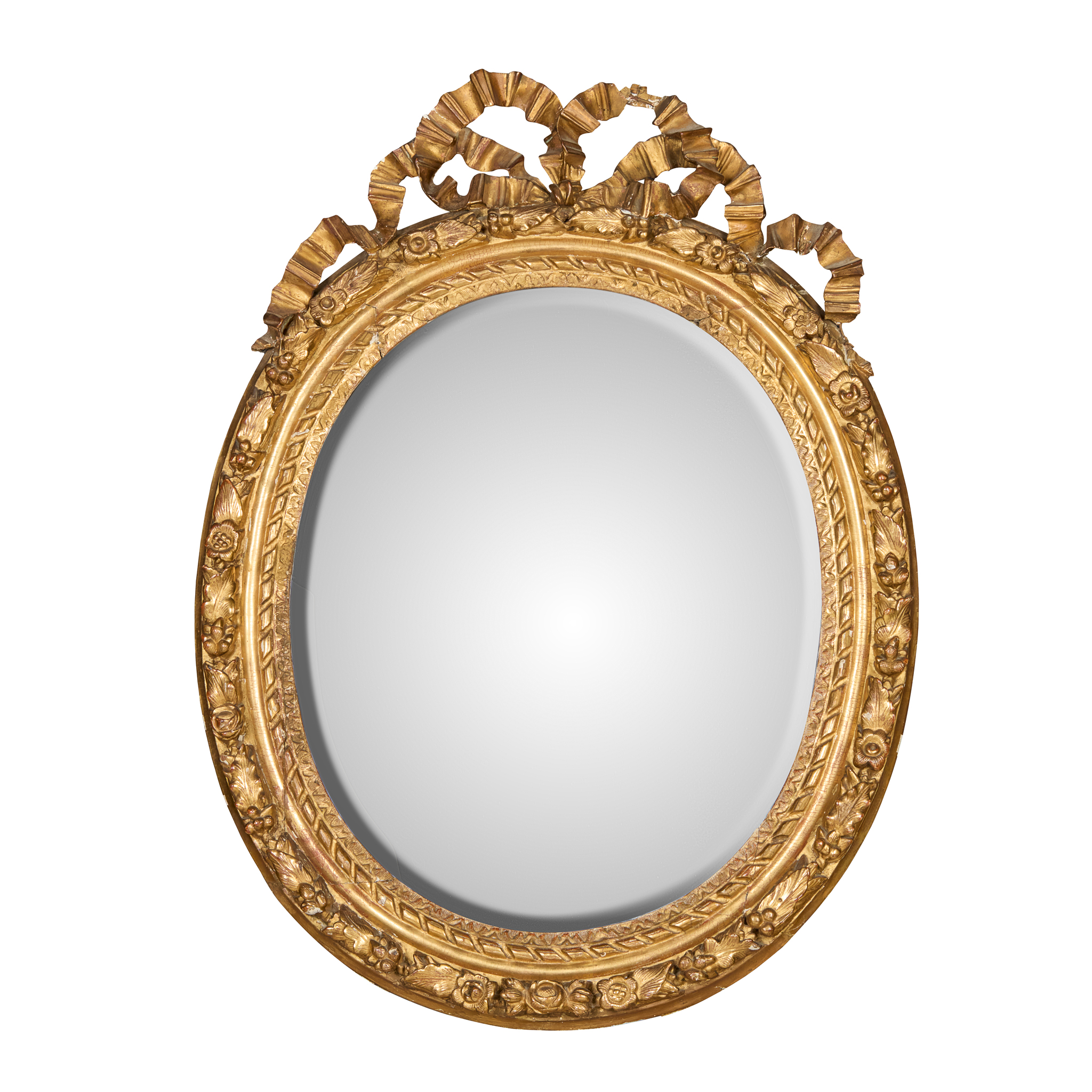 VICTORIAN GILTWOOD OVAL MIRROR