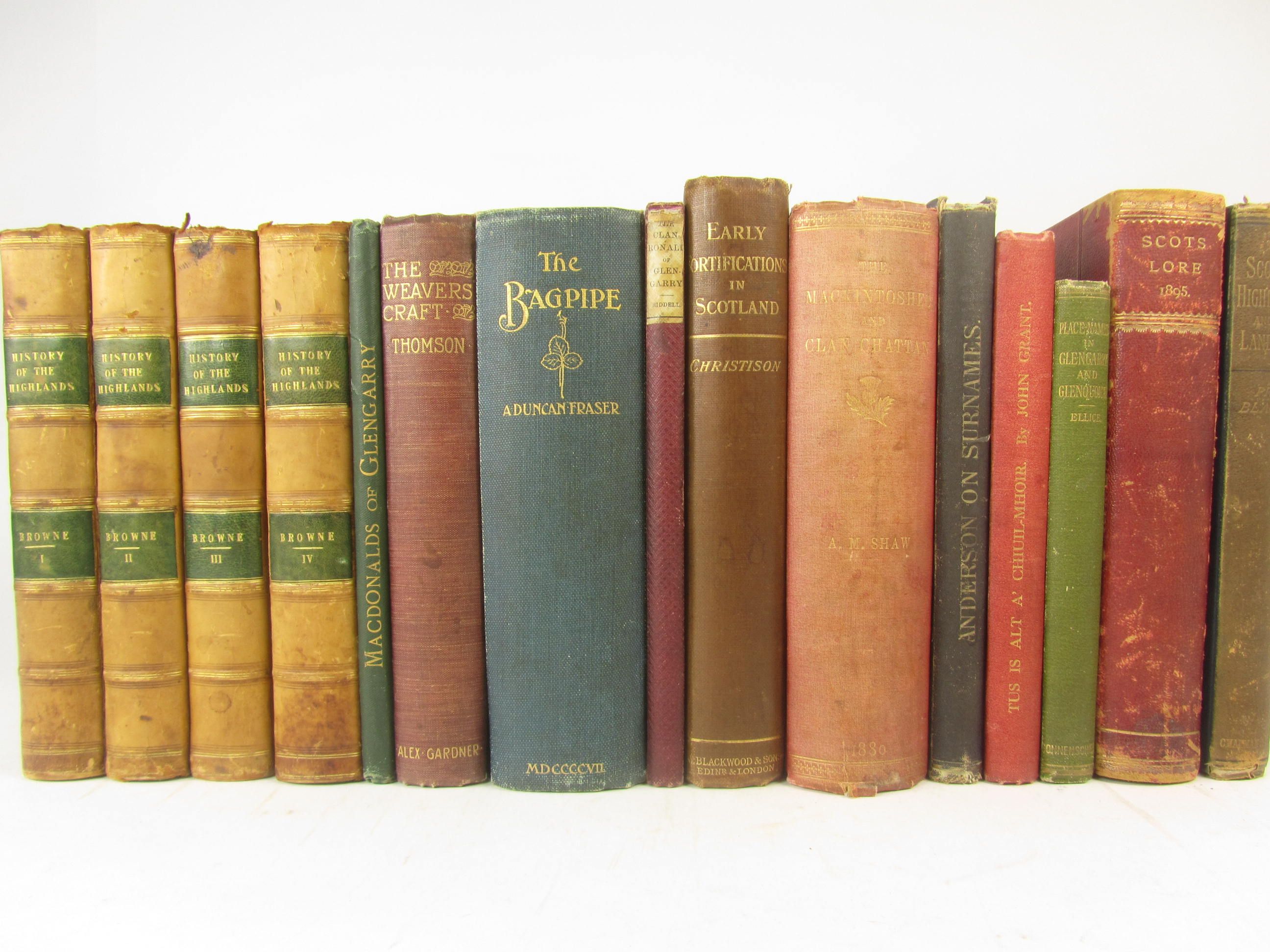 Highlands, a collection of c. 69 volumes, including Browne, James