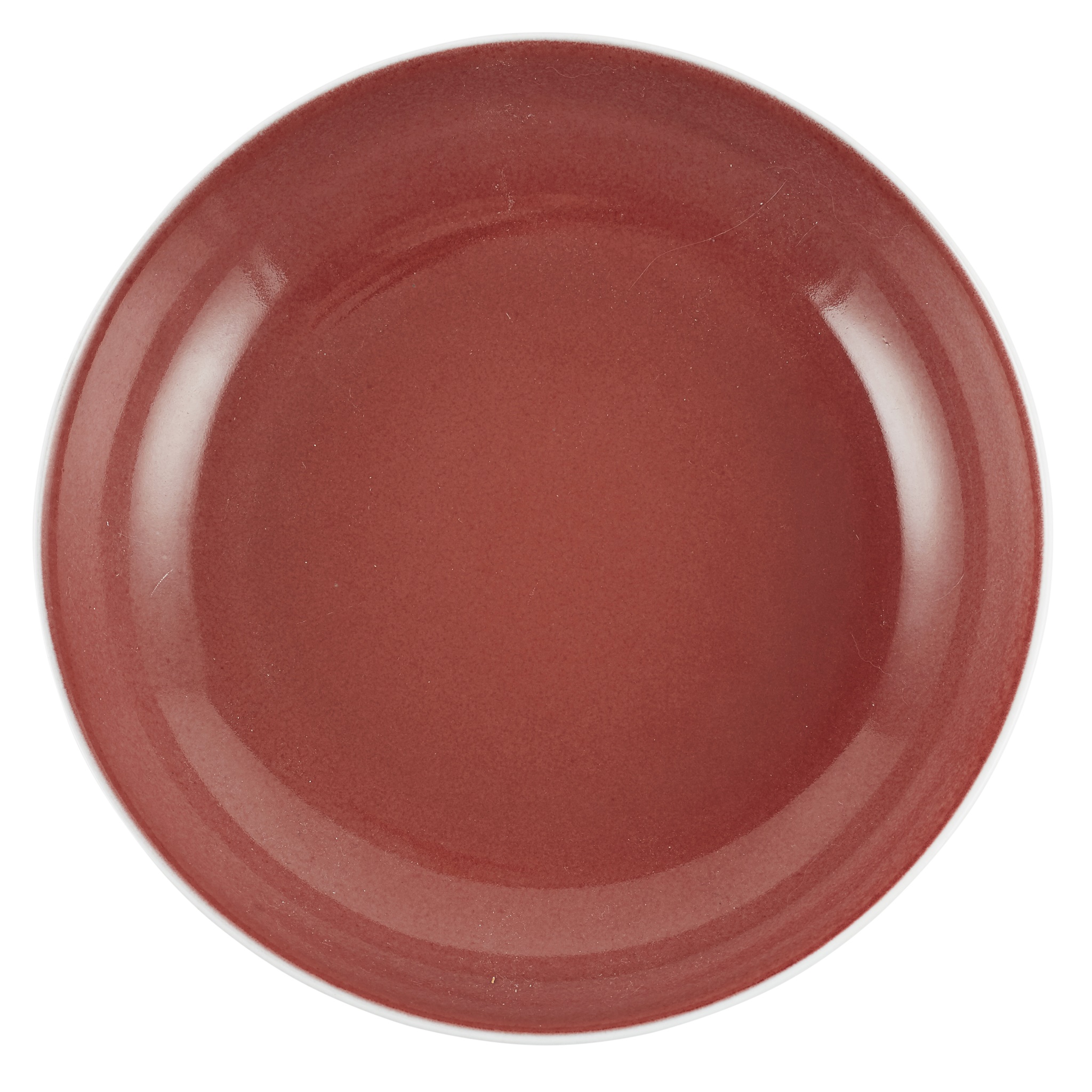 COPPER-RED GLAZED SHALLOW BOWL