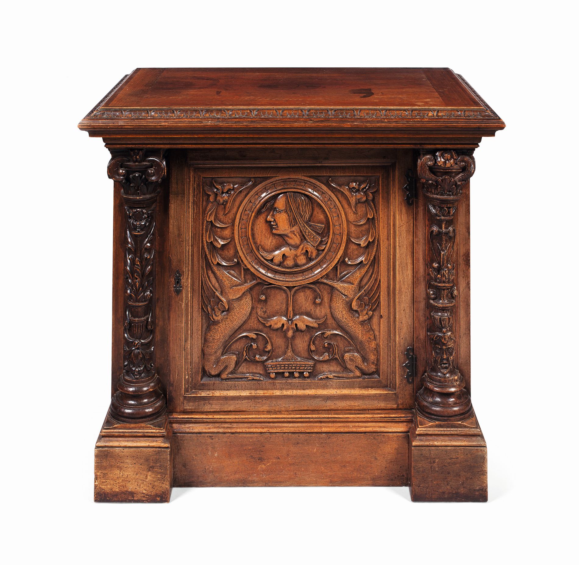 FRENCH WALNUT SIDE CABINET