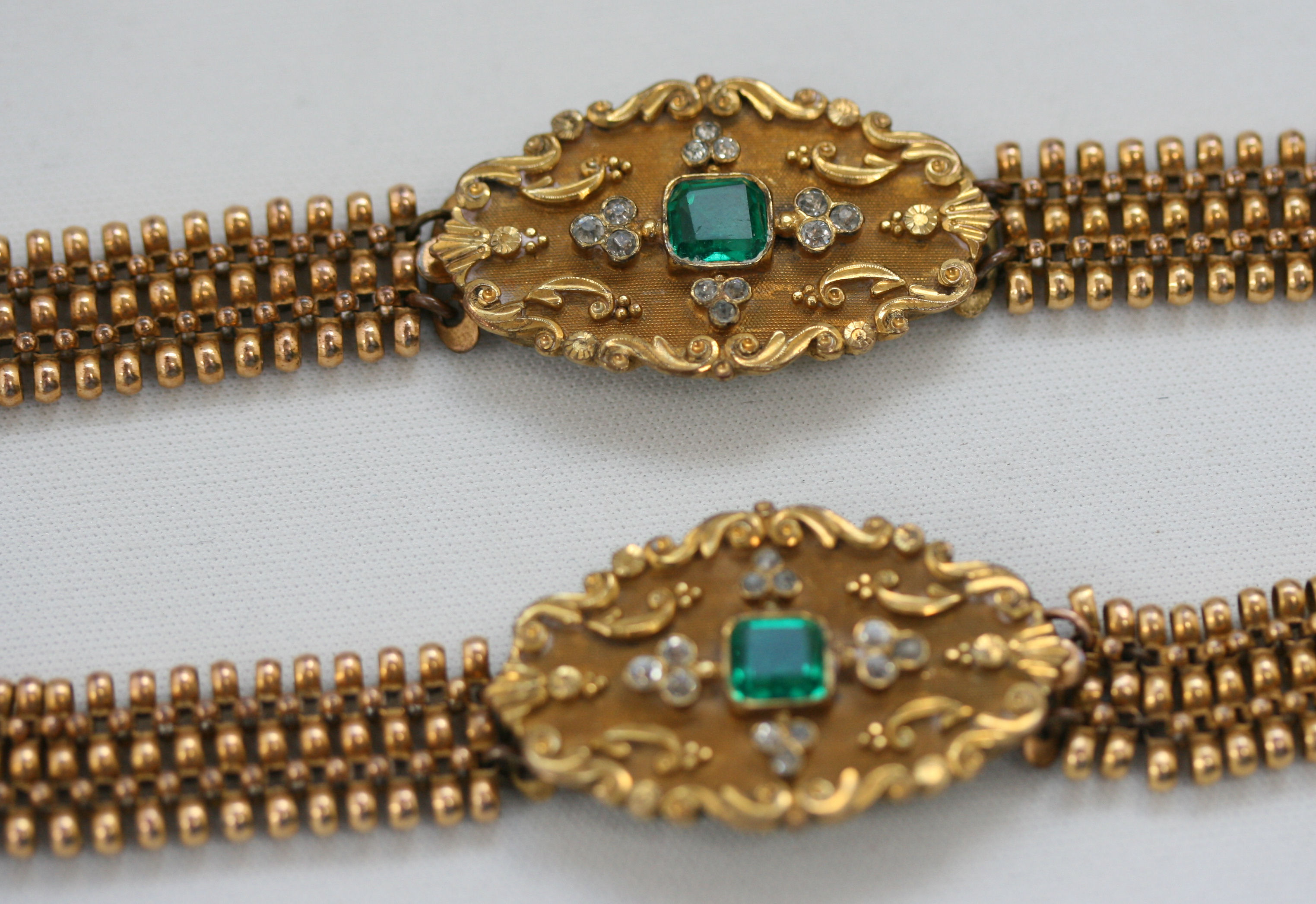 A pair of Victorian bracelets convertible to a necklace,