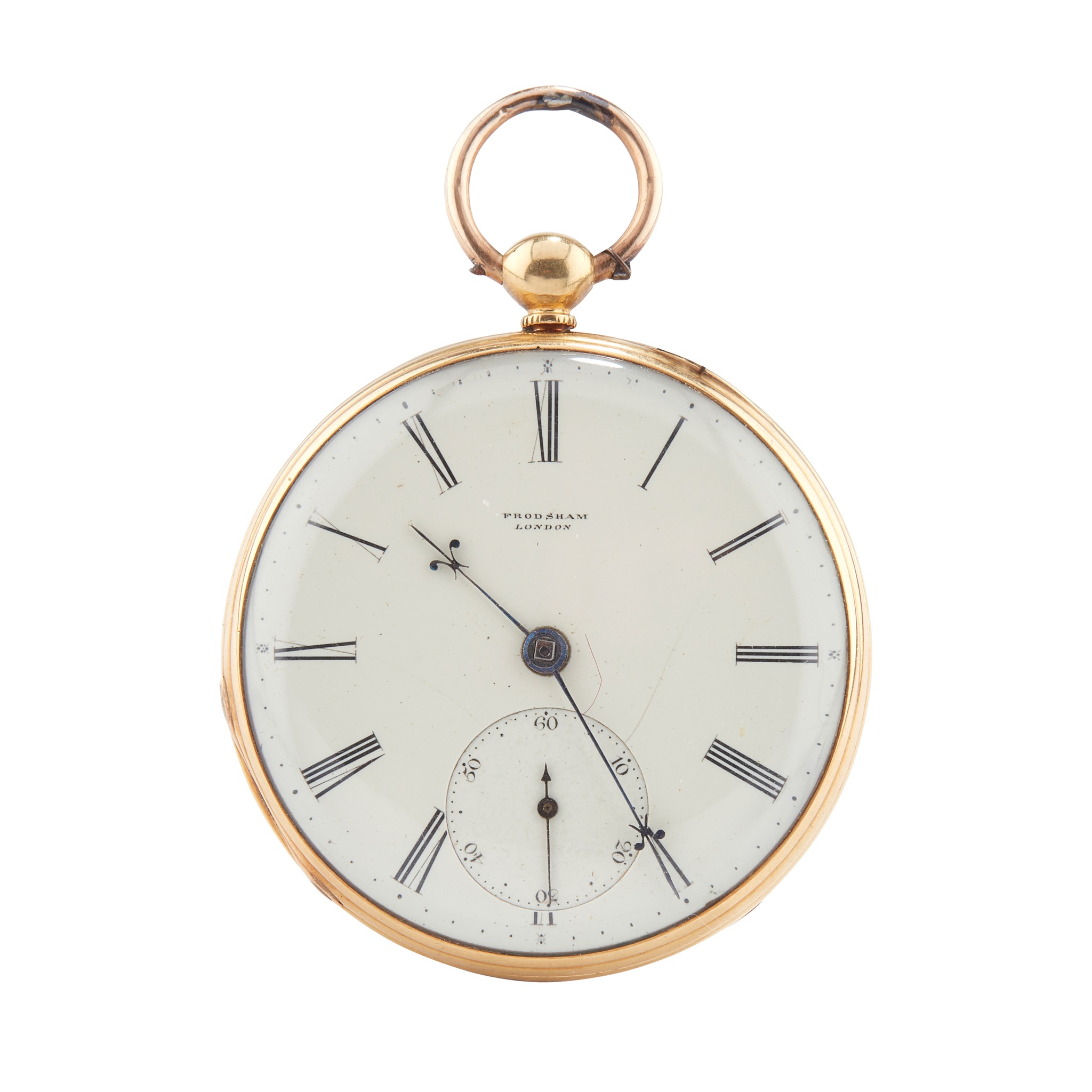 AN 18CT GOLD CASED POCKET WATCH