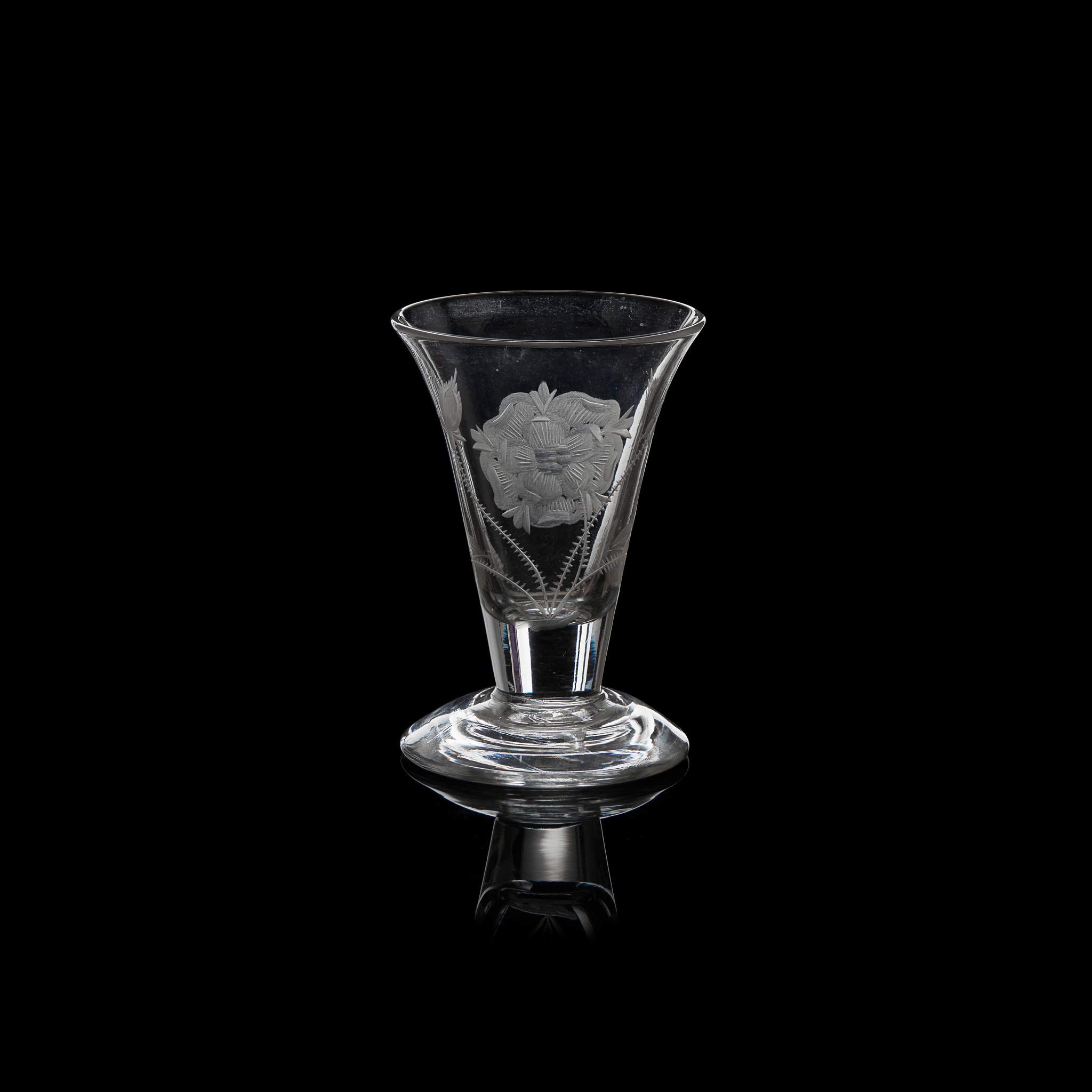 A SCARCE 18TH-CENTURY JACOBITE FIRING GLASS