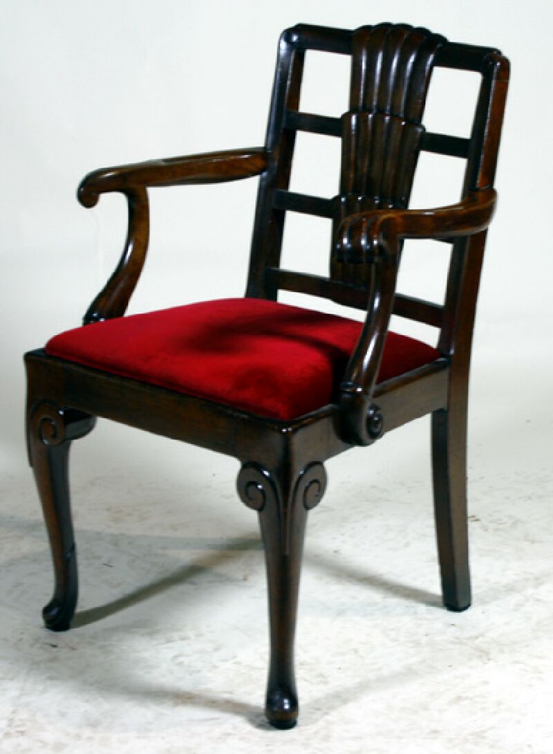A mahogany Whytock and Reid armchair