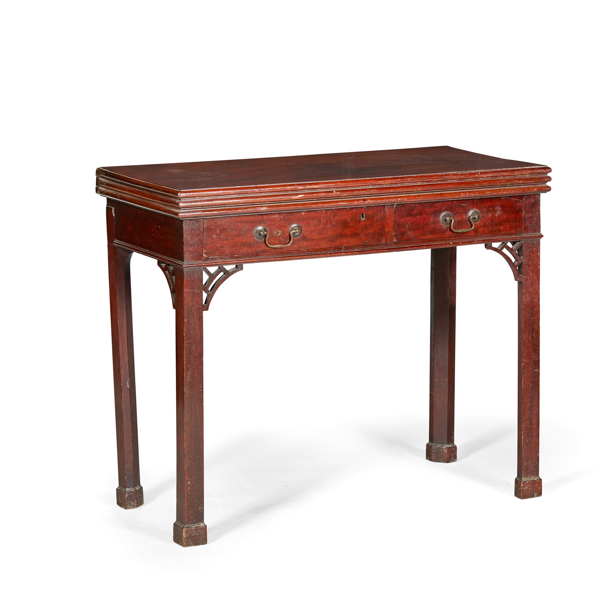 GEORGE II MAHOGANY GAMES AND CARD TABLE