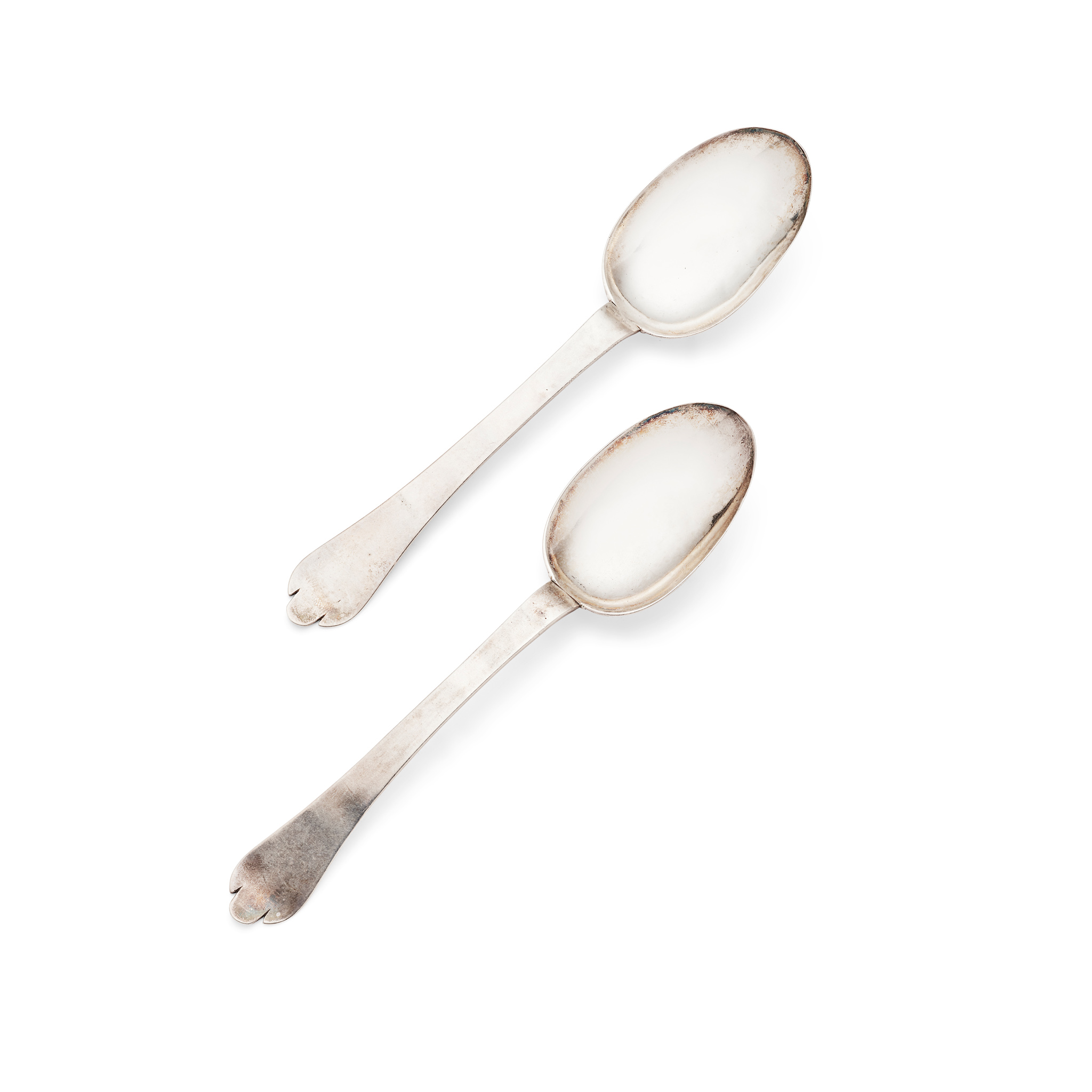 A PAIR OF 17TH CENTURY JERSEY, CHANNEL ISLANDS TREFID SPOONS