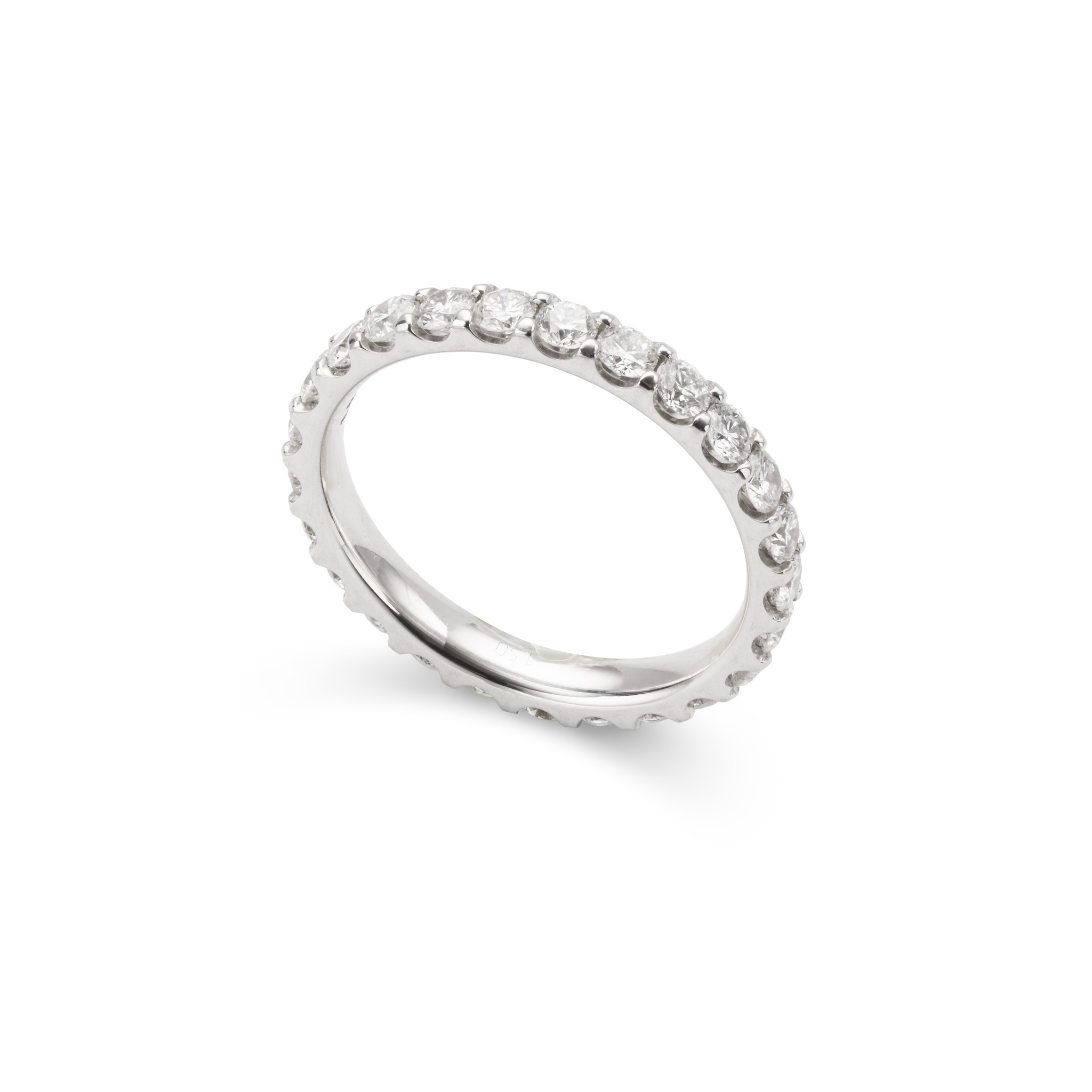 A platinum diamond eternity ring