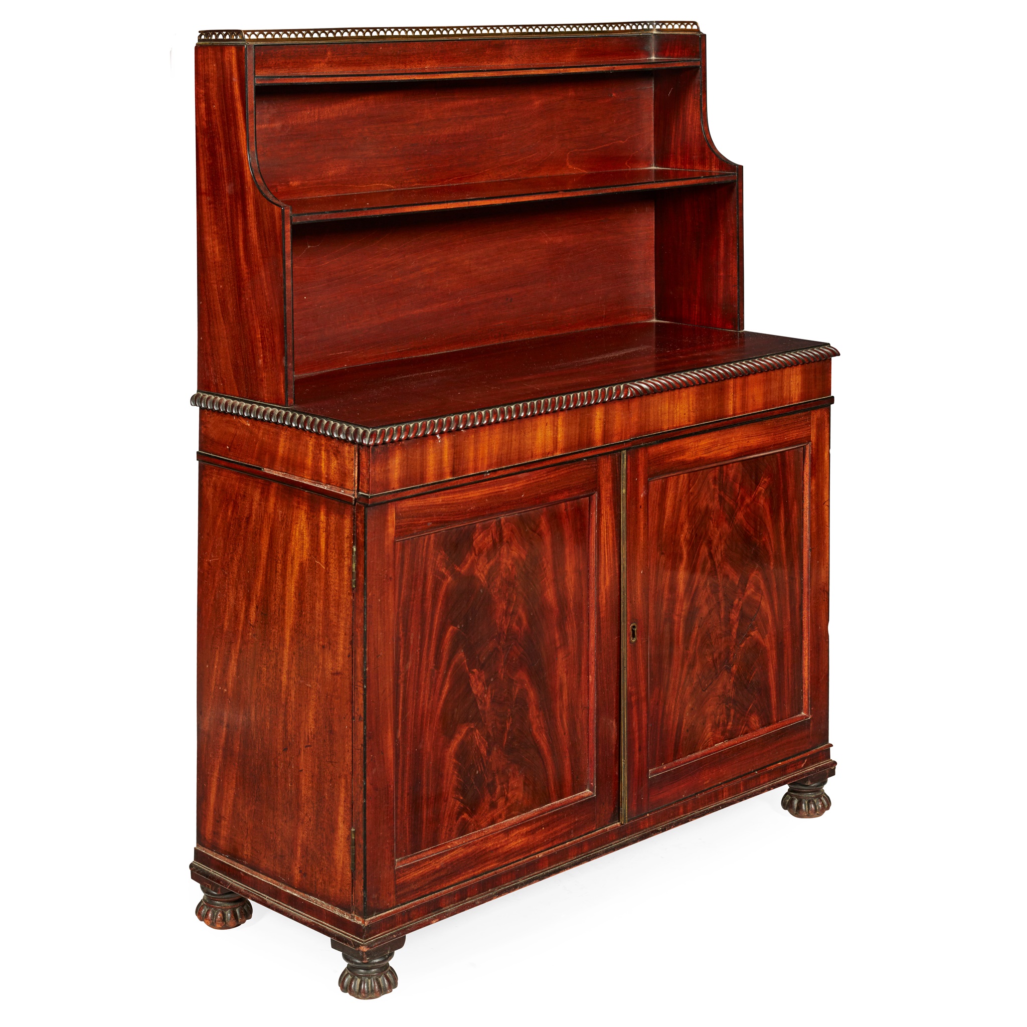 REGENCY MAHOGANY AND EBONY CHIFFONIER