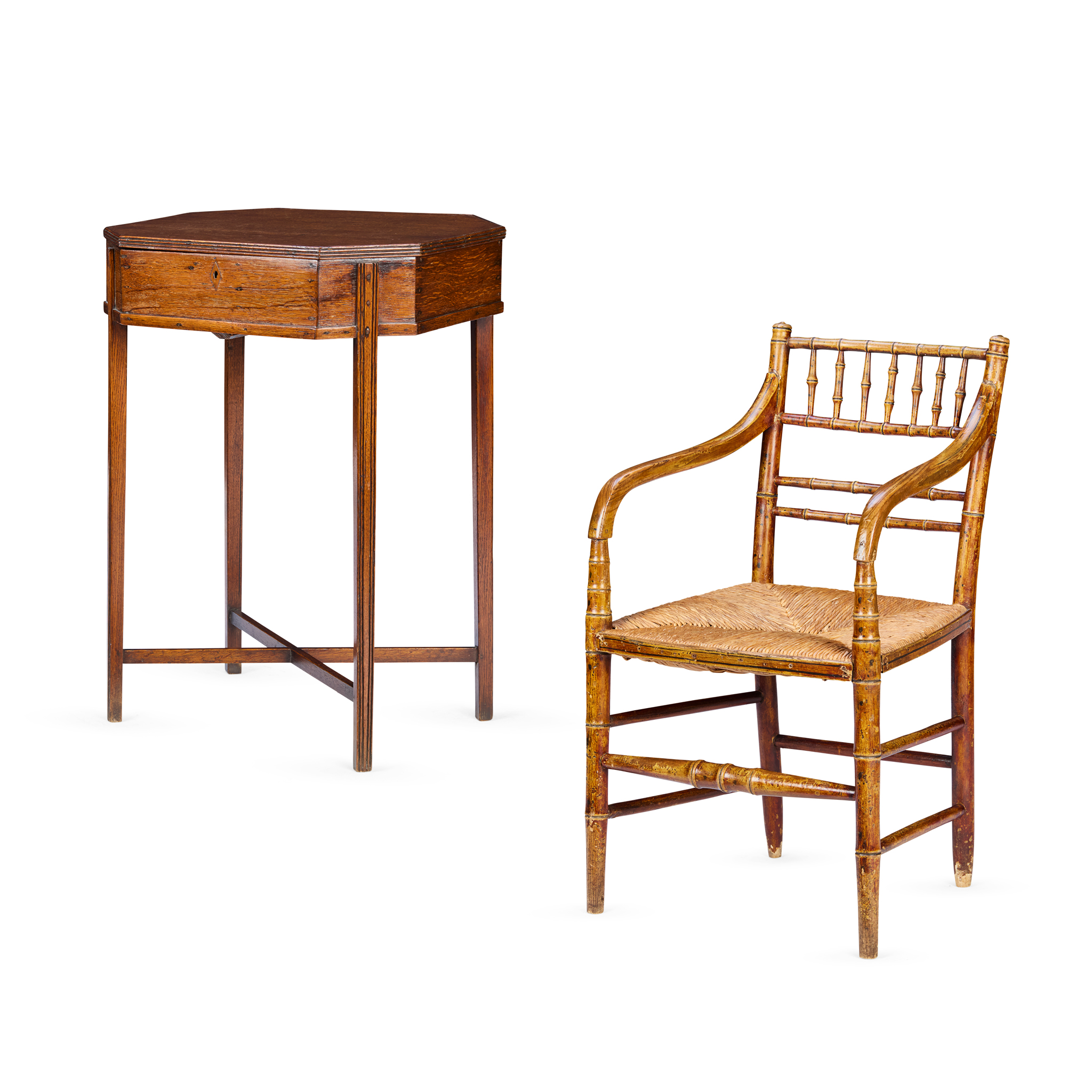 REGENCY SIMULATED BAMBOO ARMCHAIR