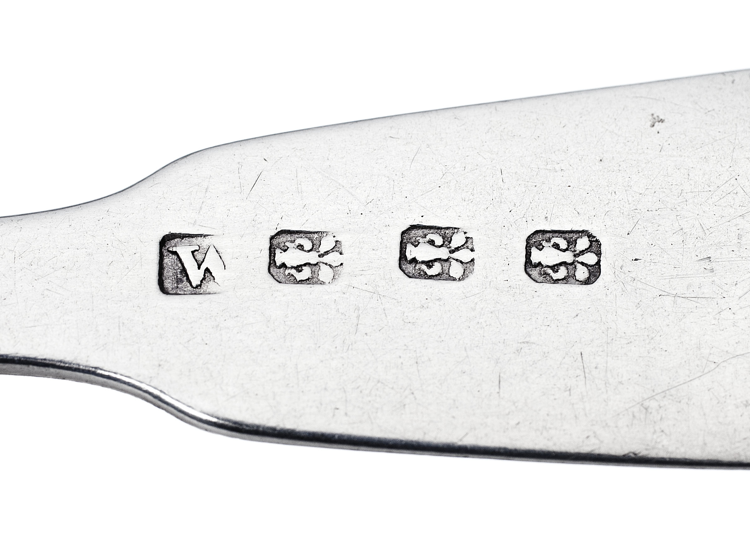 Dundee - a set of five Scottish provincial dessert spoons