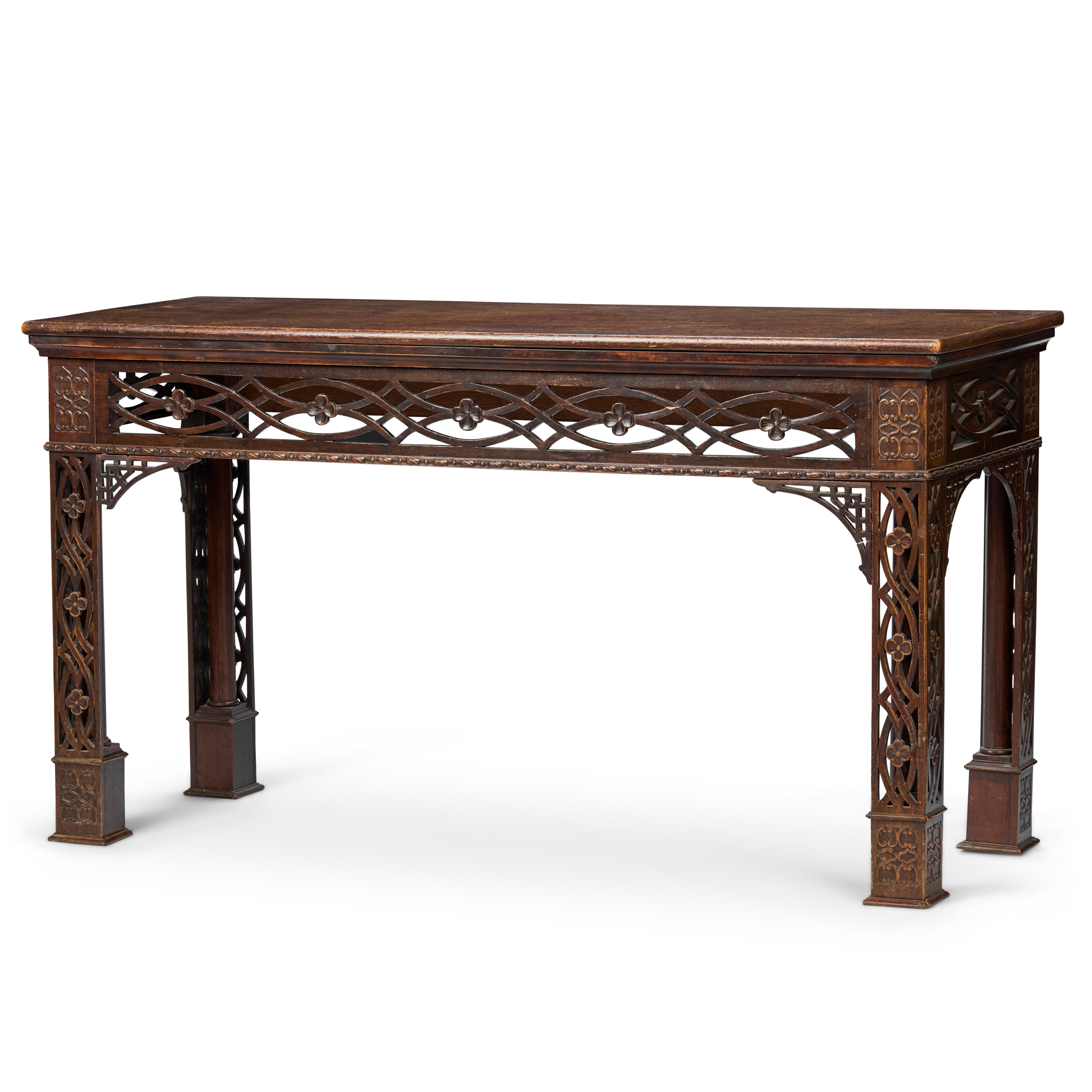 GEORGE III MAHOGANY 'CHINESE CHIPPENDALE' SIDE TABLE