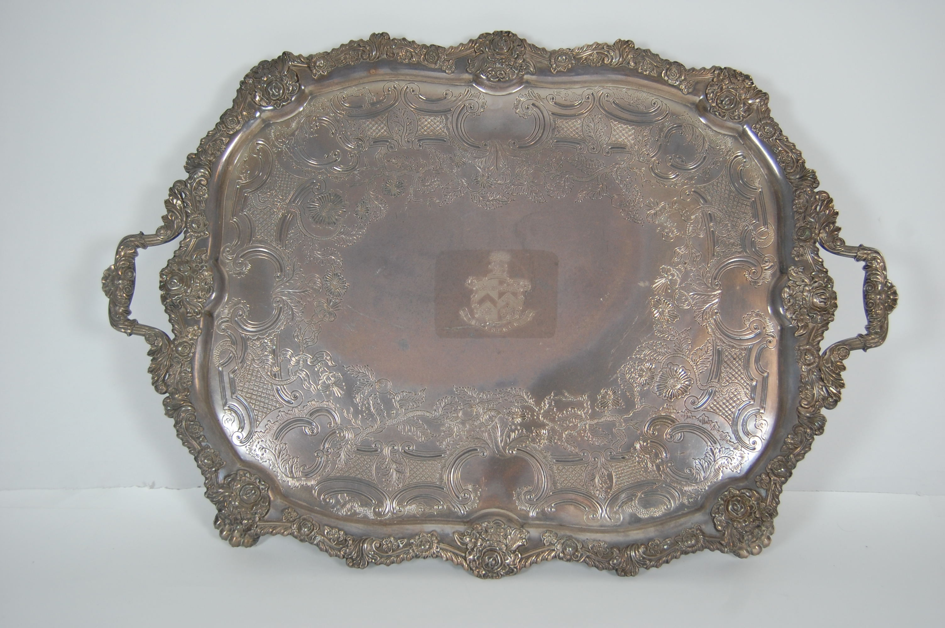 An Old Sheffield plated butler's tray