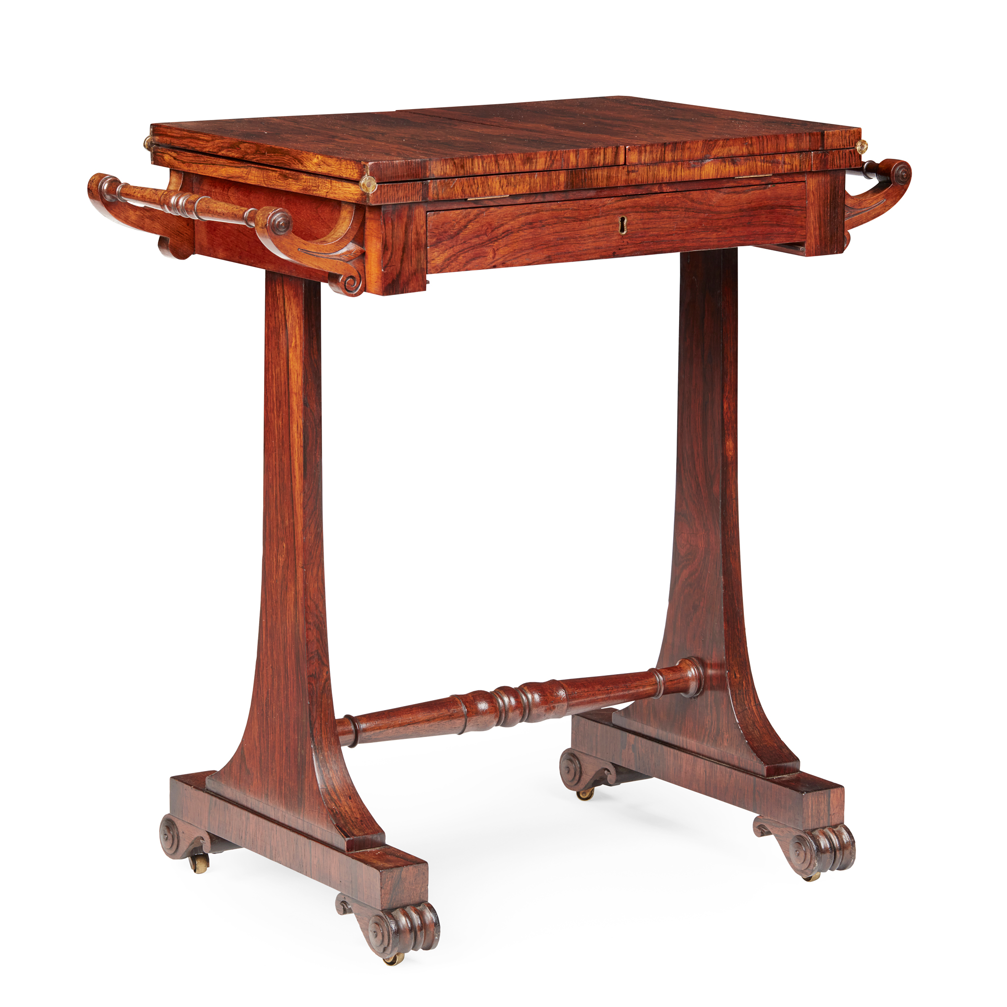 GEORGE IV ROSEWOOD WORK/WRITING TABLE