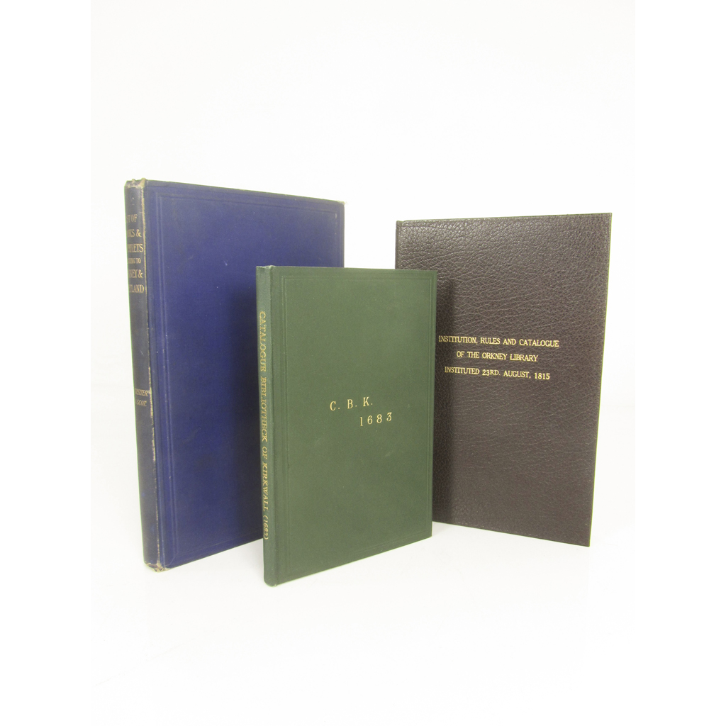 Orkney Library & Bibliography, including Craven, J.B.