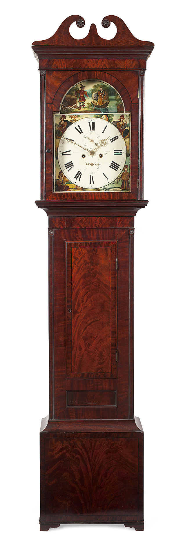MAHOGANY LONG CASE CLOCK, BY 'WILLIAMSON-HAMILTON'