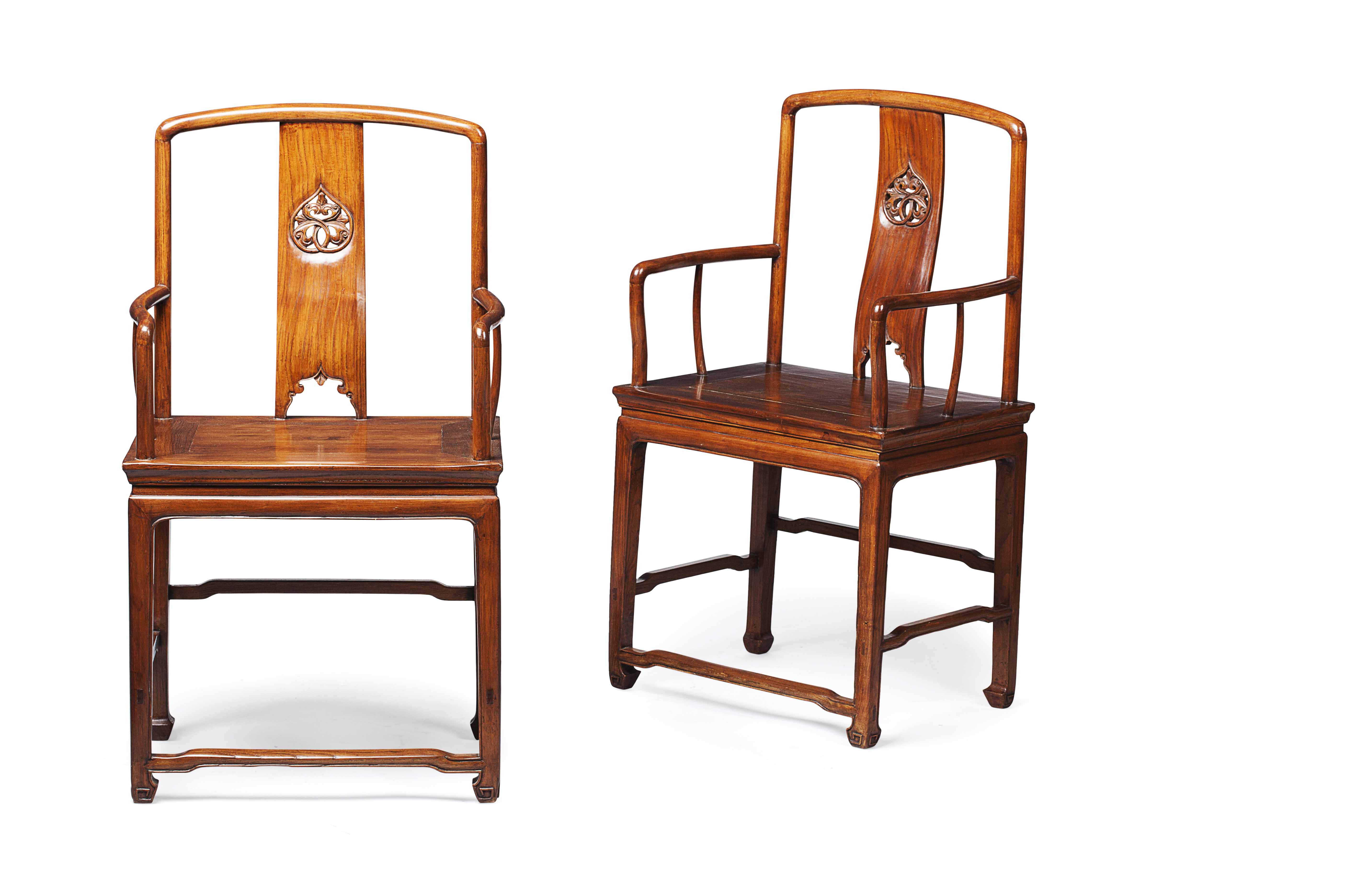 PAIR OF ELM ARMCHAIRS