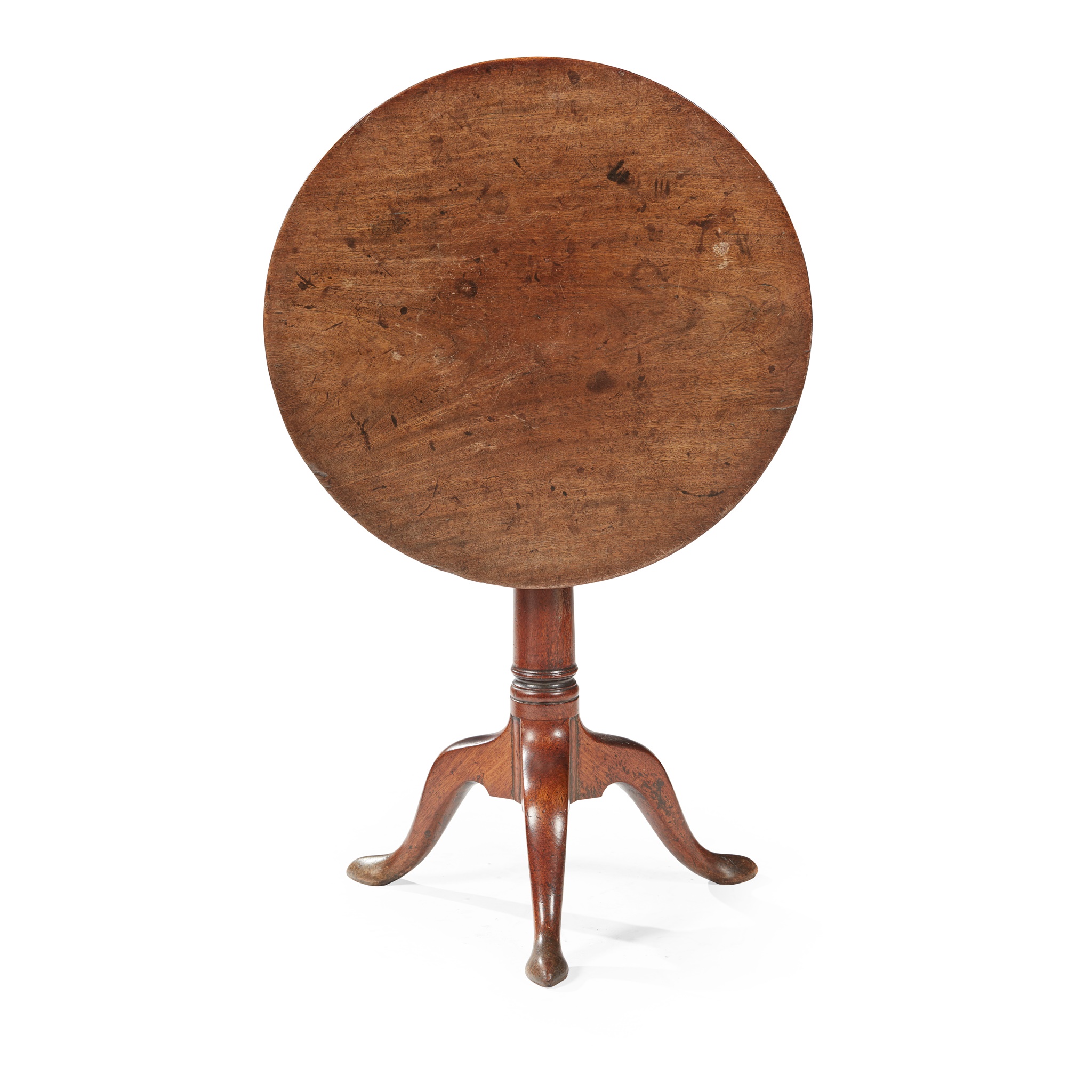 GEORGE III MAHOGANY BIRDCAGE TRIPOD TABLE